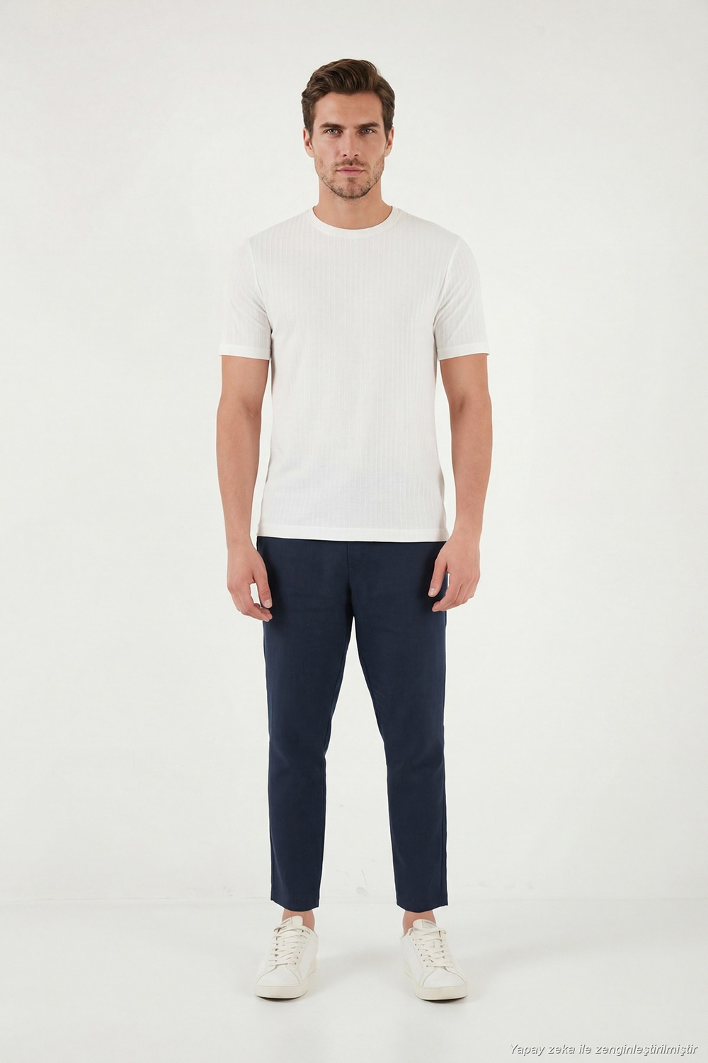 Pamuklu Regular Fit Bisiklet Yaka Erkek T Shirt 5904068 EKRU