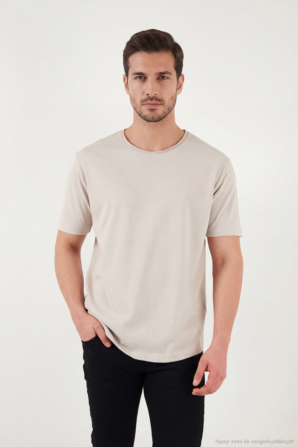 Pamuklu Regular Fit Bisiklet Yaka Erkek T Shirt 5904074 TAŞ