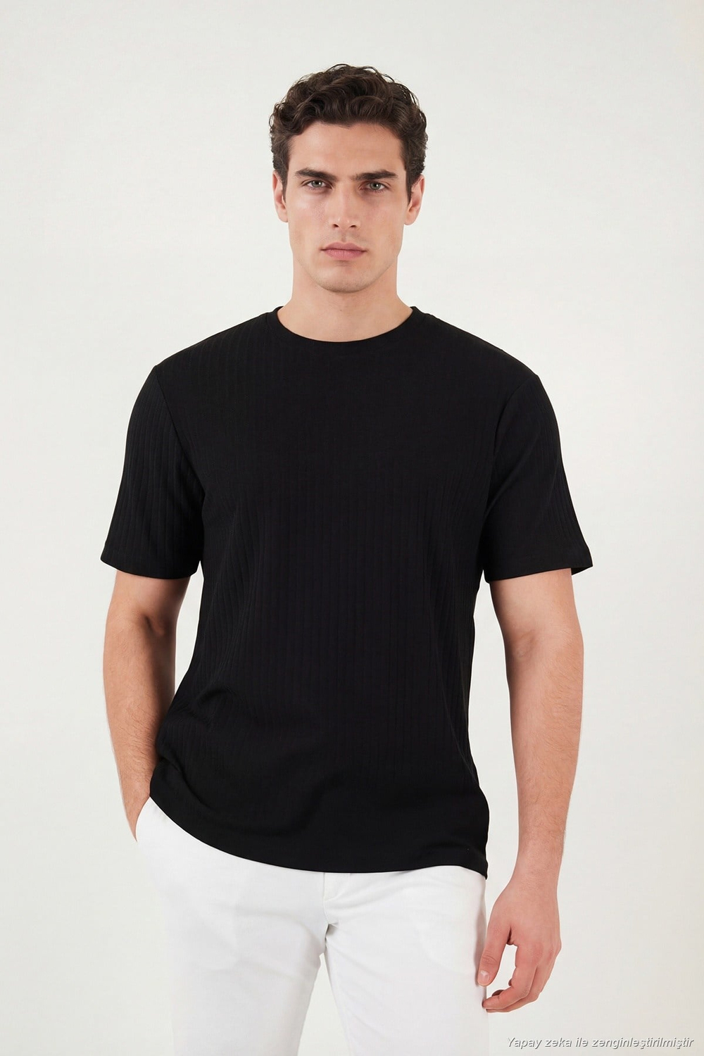 Pamuklu Regular Fit Bisiklet Yaka Erkek T Shirt 5904068 SİYAH