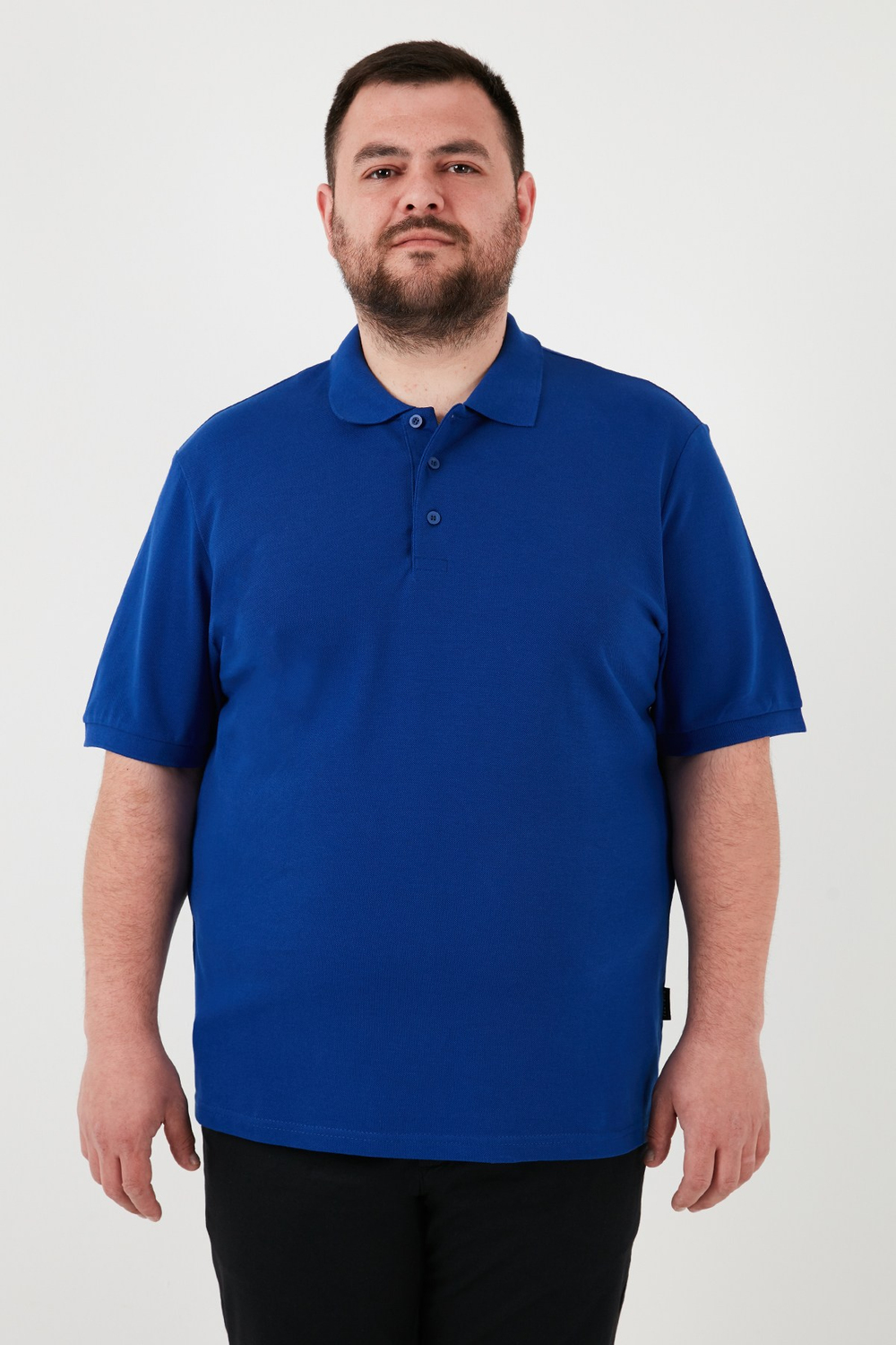 Pamuklu Regular Fit Büyük Beden Erkek Polo Yaka T Shirt 5902127B SAKS