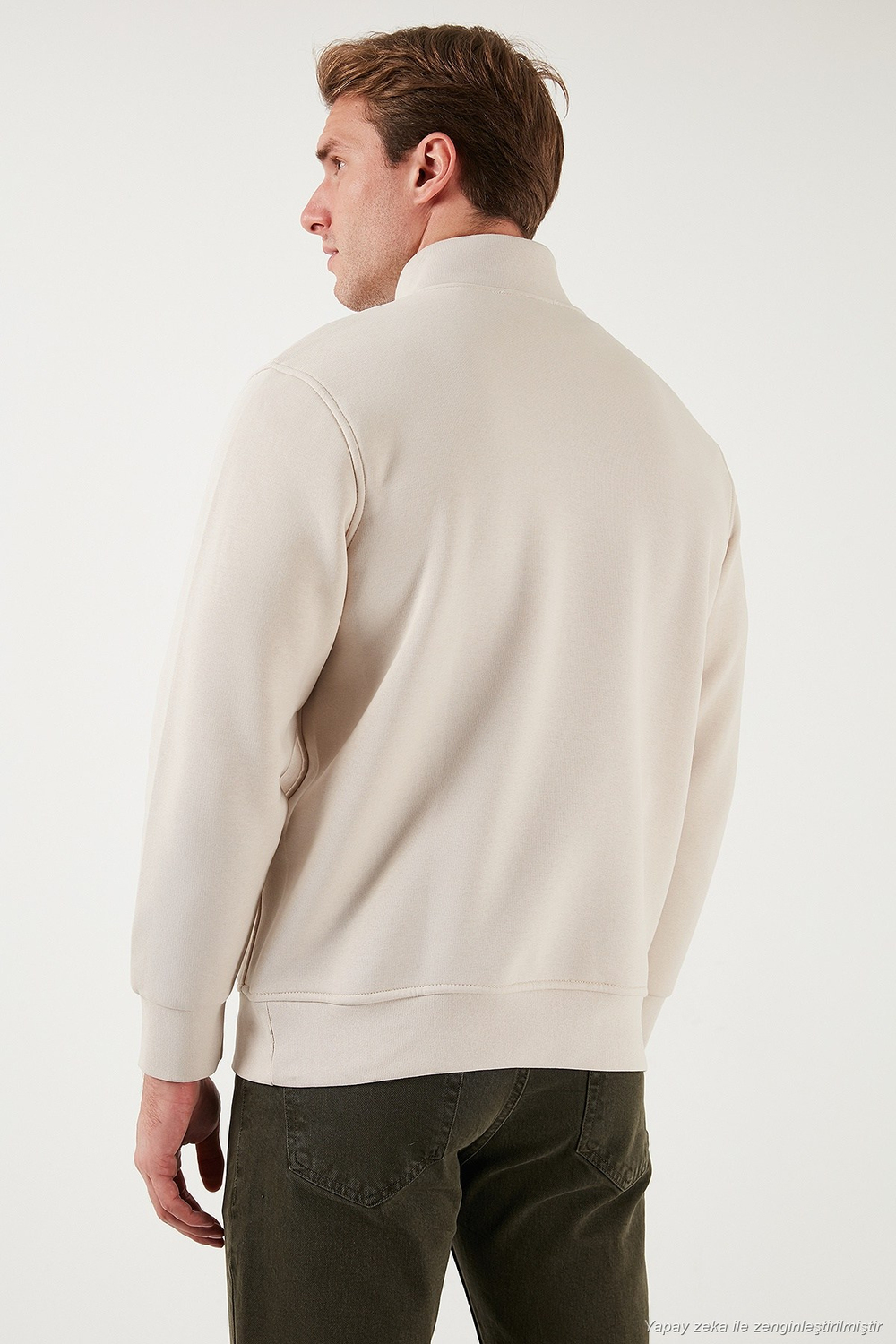 Pamuklu Regular Fit Dik Yaka Şardonlu 2li Paket Erkek Sweat 59052592S2 KUM-SİYAH