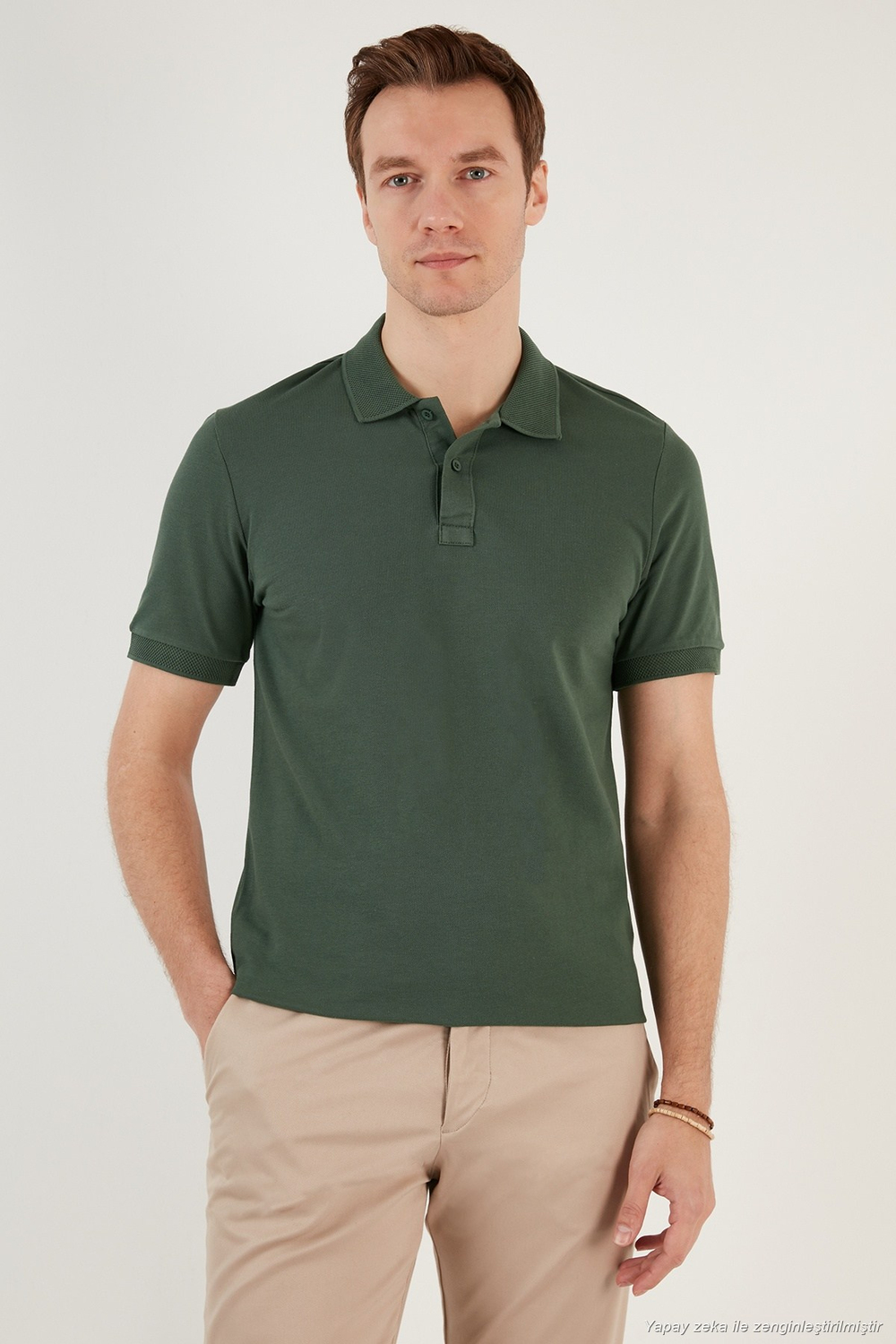 Pamuklu Regular Fit Düğmeli 3lü Paket Erkek Polo Yaka T Shirt 5902739S3 Nefti-Vizon-Saks