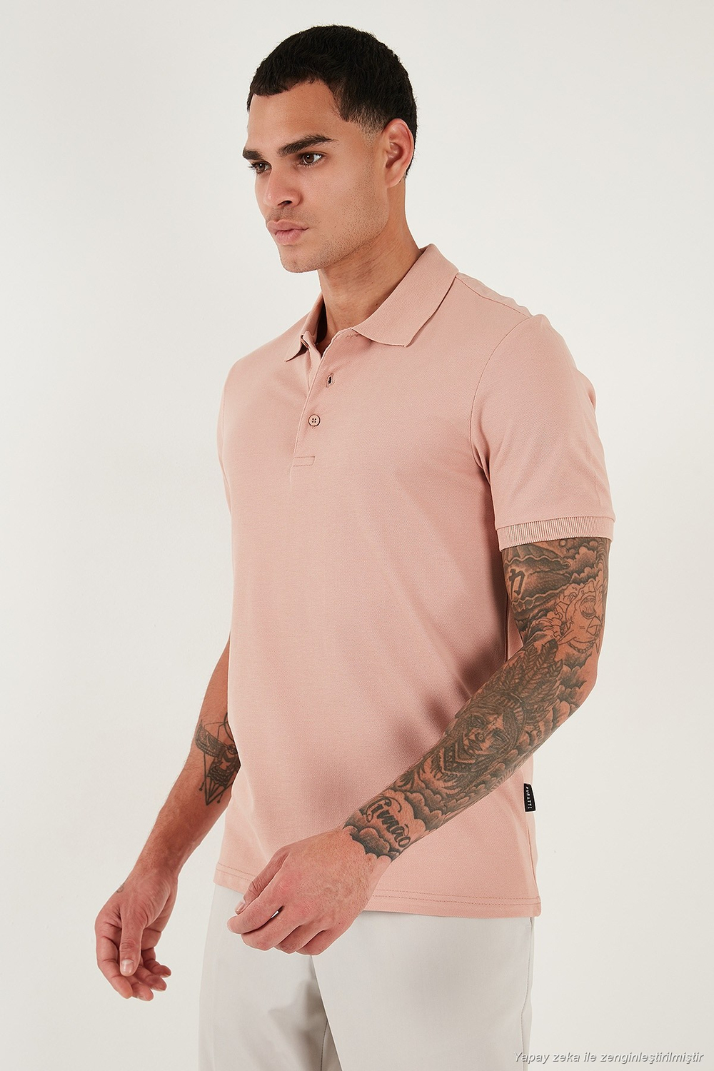 Pamuklu Regular Fit Düğmeli Erkek Polo Yaka T Shirt 5902127 PUDRA