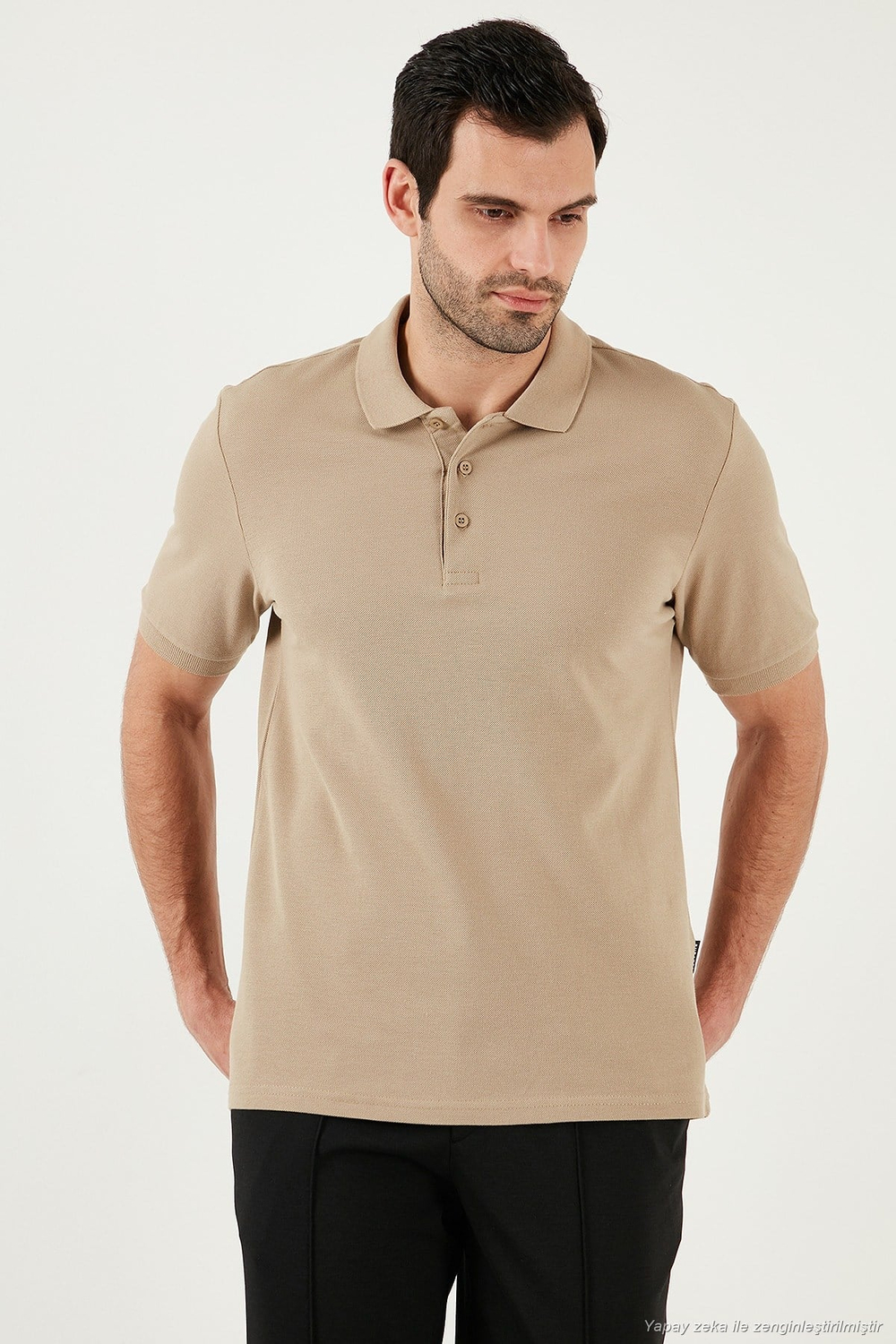 Pamuklu Regular Fit Düğmeli Polo Yaka 3lü Paket Erkek T Shirt 5902127S3 Kül-Petrol-Vizon