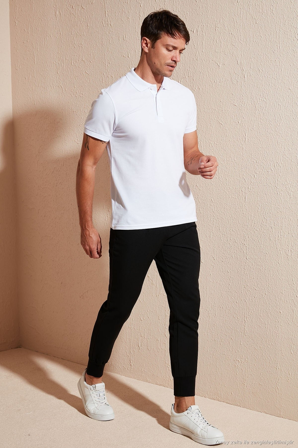 Pamuklu Regular Fit Düğmeli Polo Yaka 3lü Paket Erkek T Shirt 5902127S3 Petrol-Gri Melanj-Beyaz