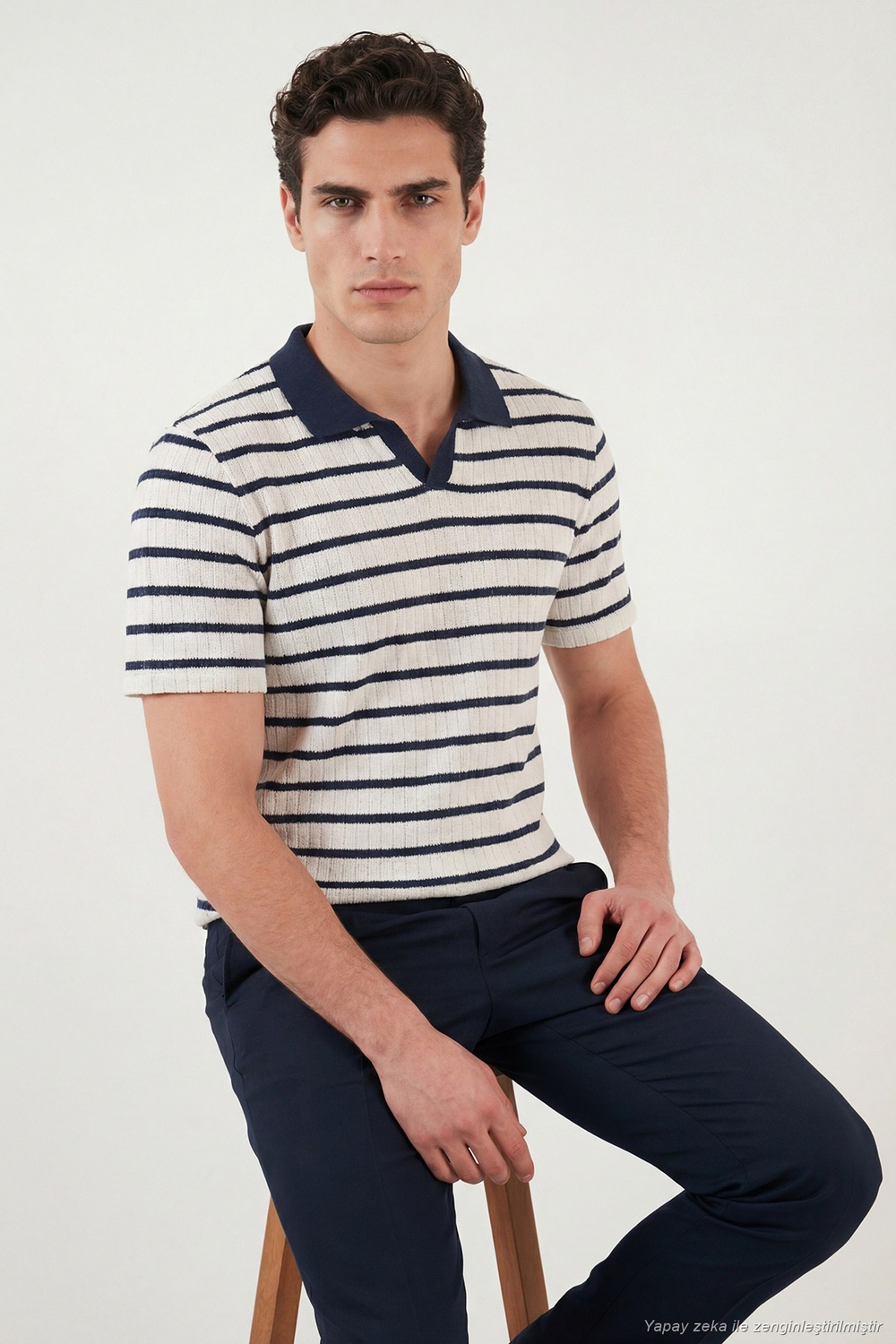 Pamuklu Regular Fit Erkek Polo T Shirt 5904022 İNDİGO