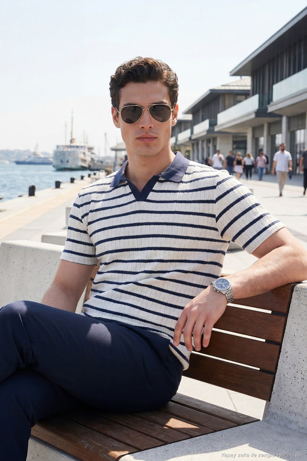 Pamuklu Regular Fit Erkek Polo T Shirt 5904022 İNDİGO