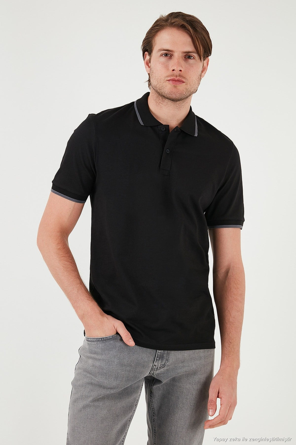 Pamuklu Regular Fit Erkek Polo Yaka T Shirt 5902063 SİYAH