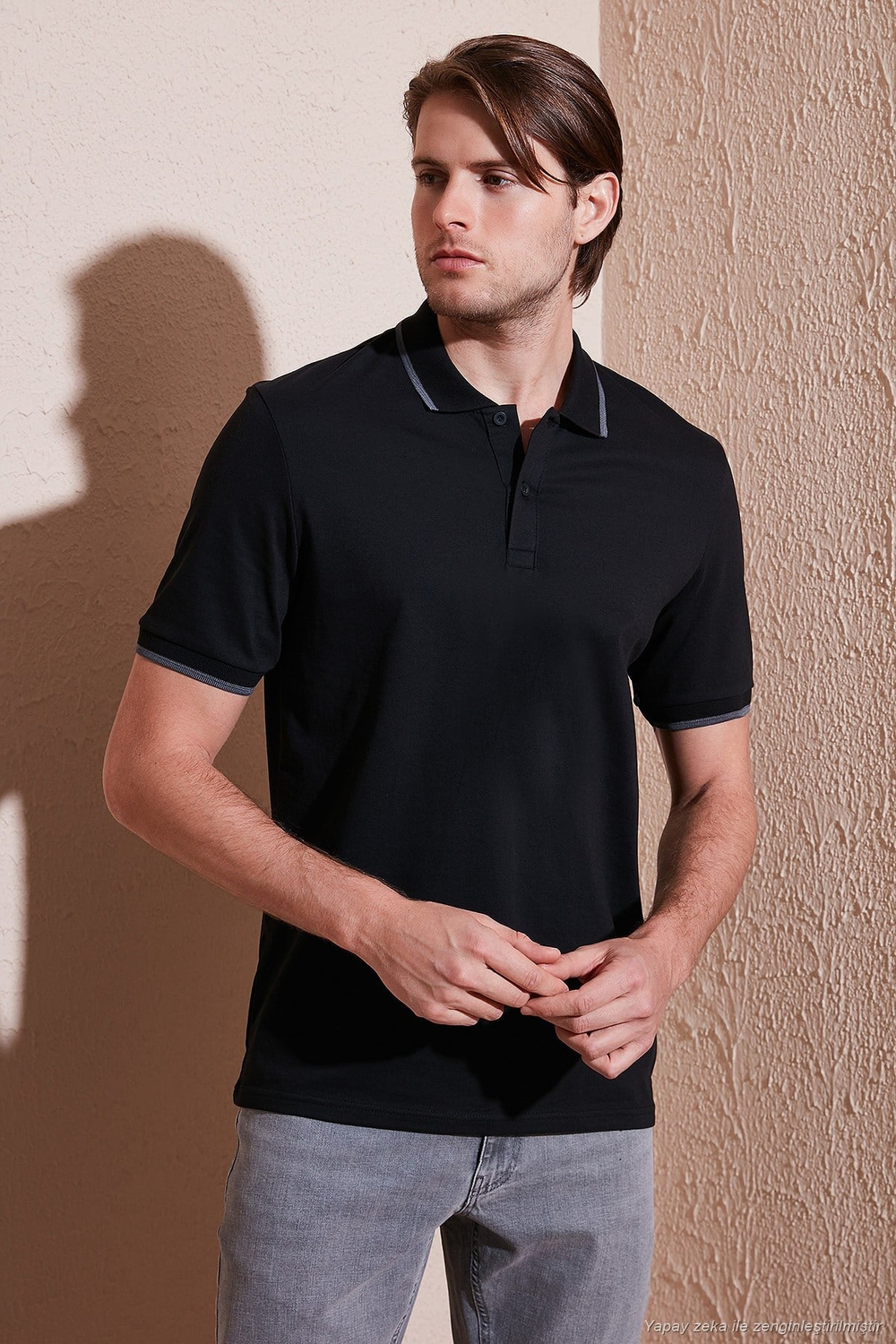 Pamuklu Regular Fit Erkek Polo Yaka T Shirt 5902063 SİYAH