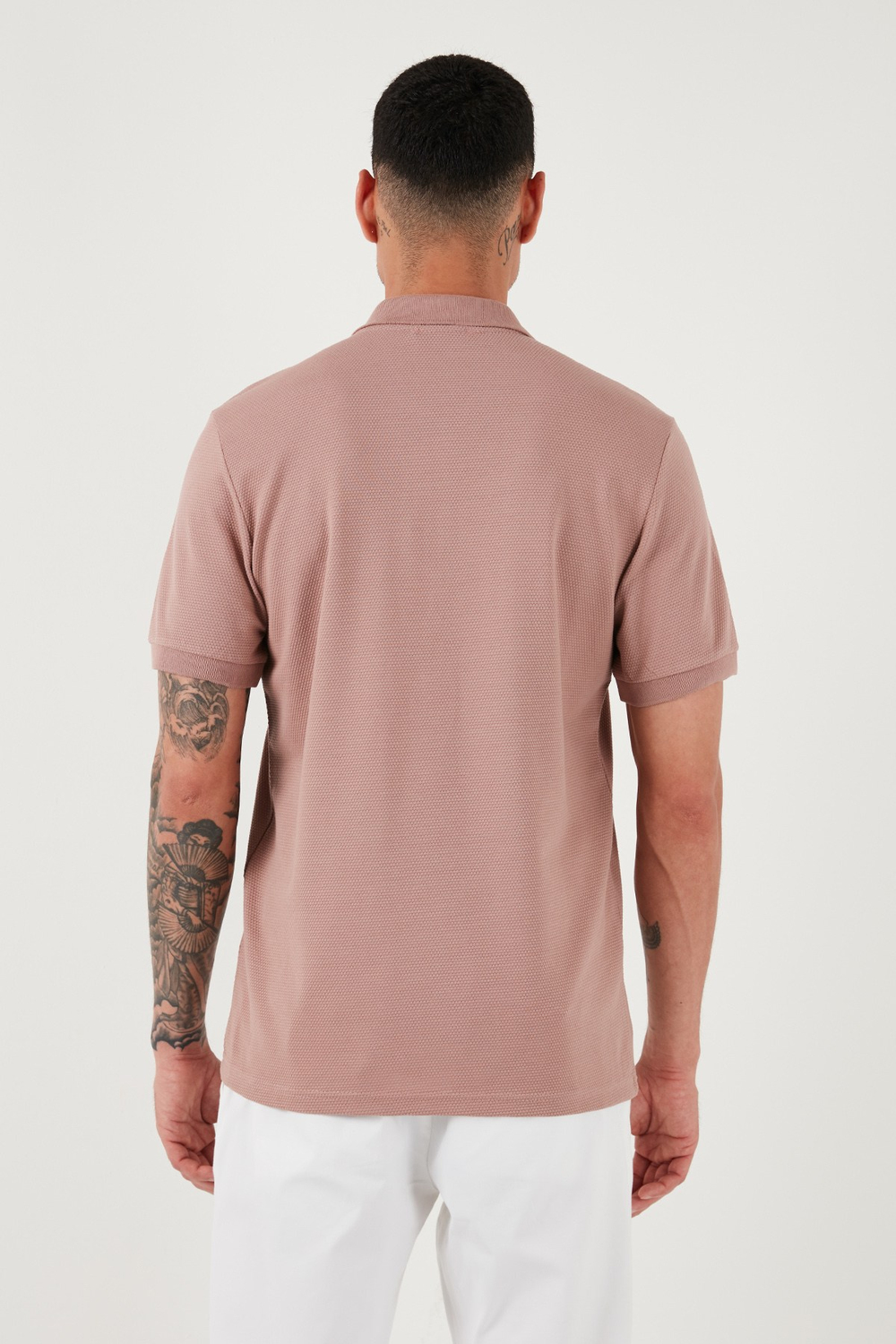 Pamuklu Regular Fit Fermuarlı Erkek Polo Yaka T Shirt 5902915 PUDRA