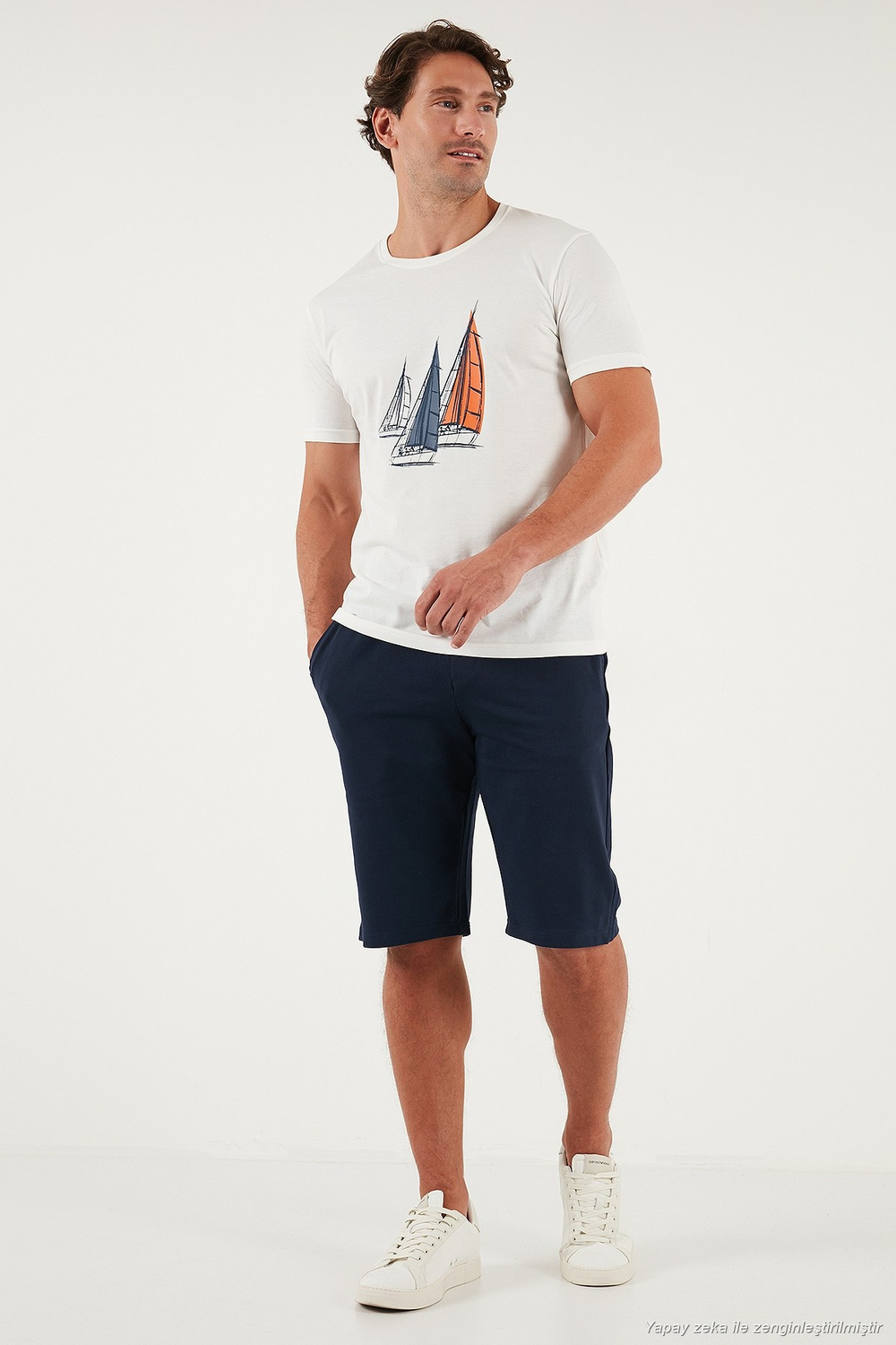 Pamuklu Regular Fit Normal Bel Belden Bağlamalı Erkek Short 5908021 İNDİGO