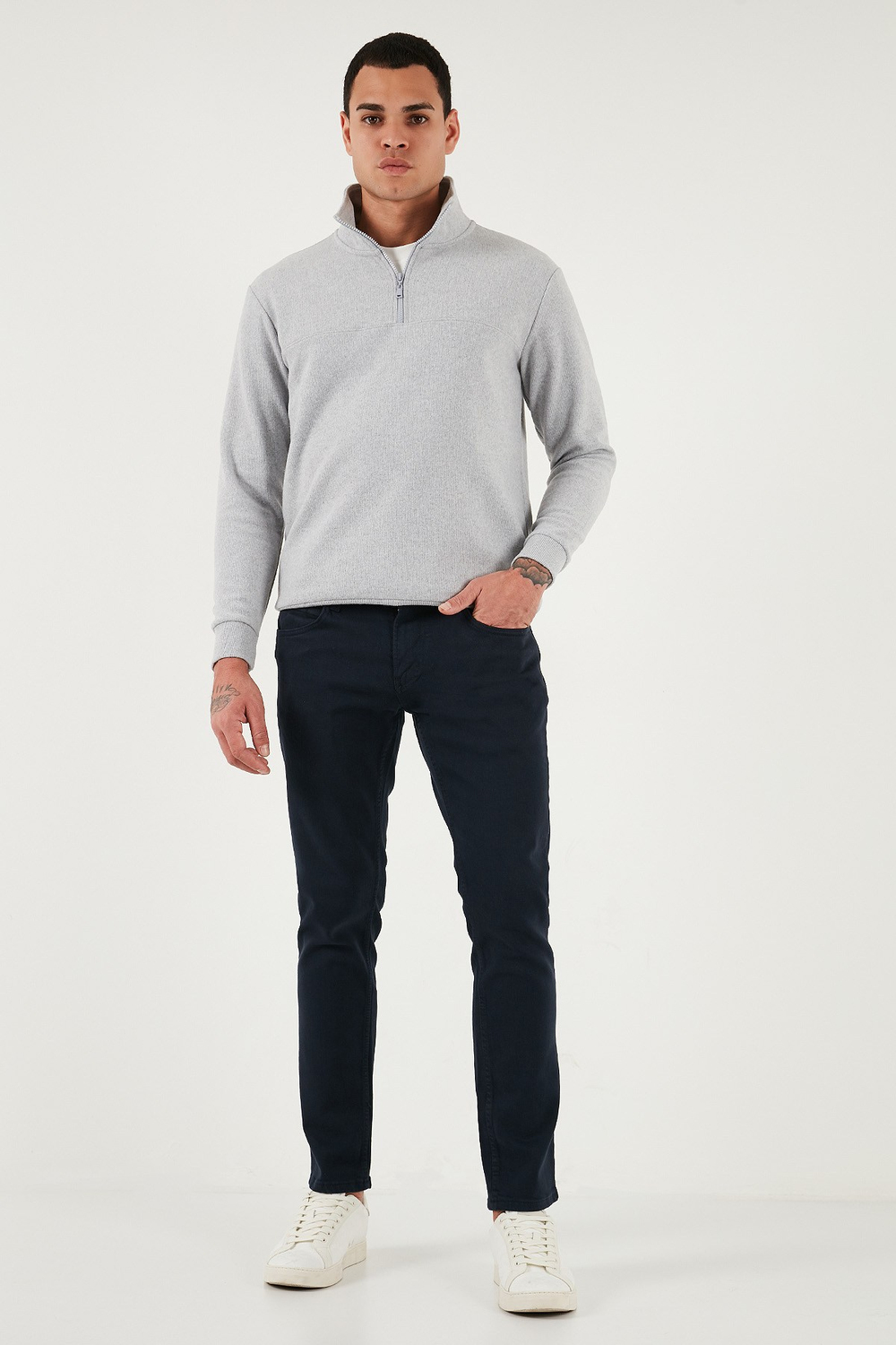 Pamuklu Regular Fit Normal Bel Boru Paça Jeans Erkek Kot Pantolon 2211C40PARMA LACİVERT