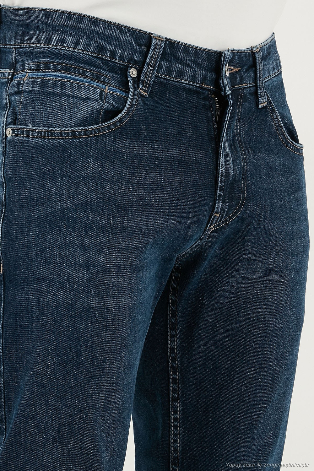 Pamuklu Regular Fit Normal Bel Boru Paça Jeans Erkek Kot Pantolon 2211C35PARMA MAVİ