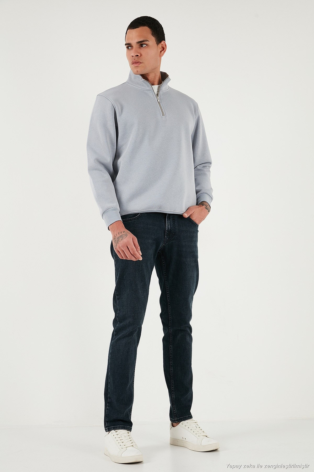 Pamuklu Regular Fit Normal Bel Boru Paça Jeans Erkek Kot Pantolon 2211C25PARMA MAVİ