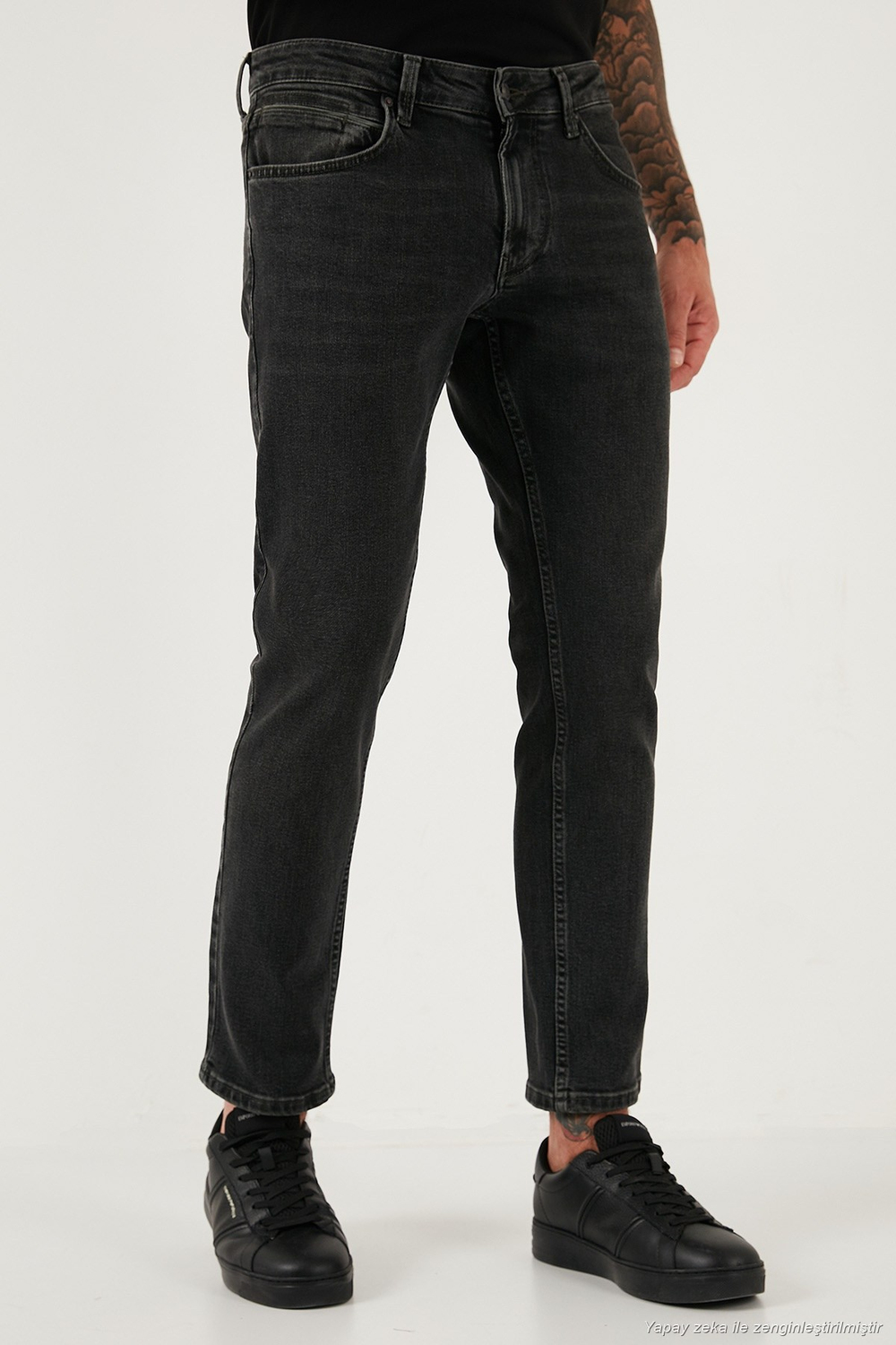 Pamuklu Regular Fit Normal Bel Boru Paça Jeans Erkek Kot Pantolon 2211C30PARMA SİYAH