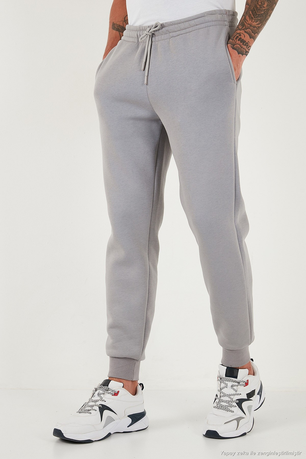 Pamuklu Regular Fit Normal Bel Cepli Erkek Eşofman Altı 5908060 GRİ