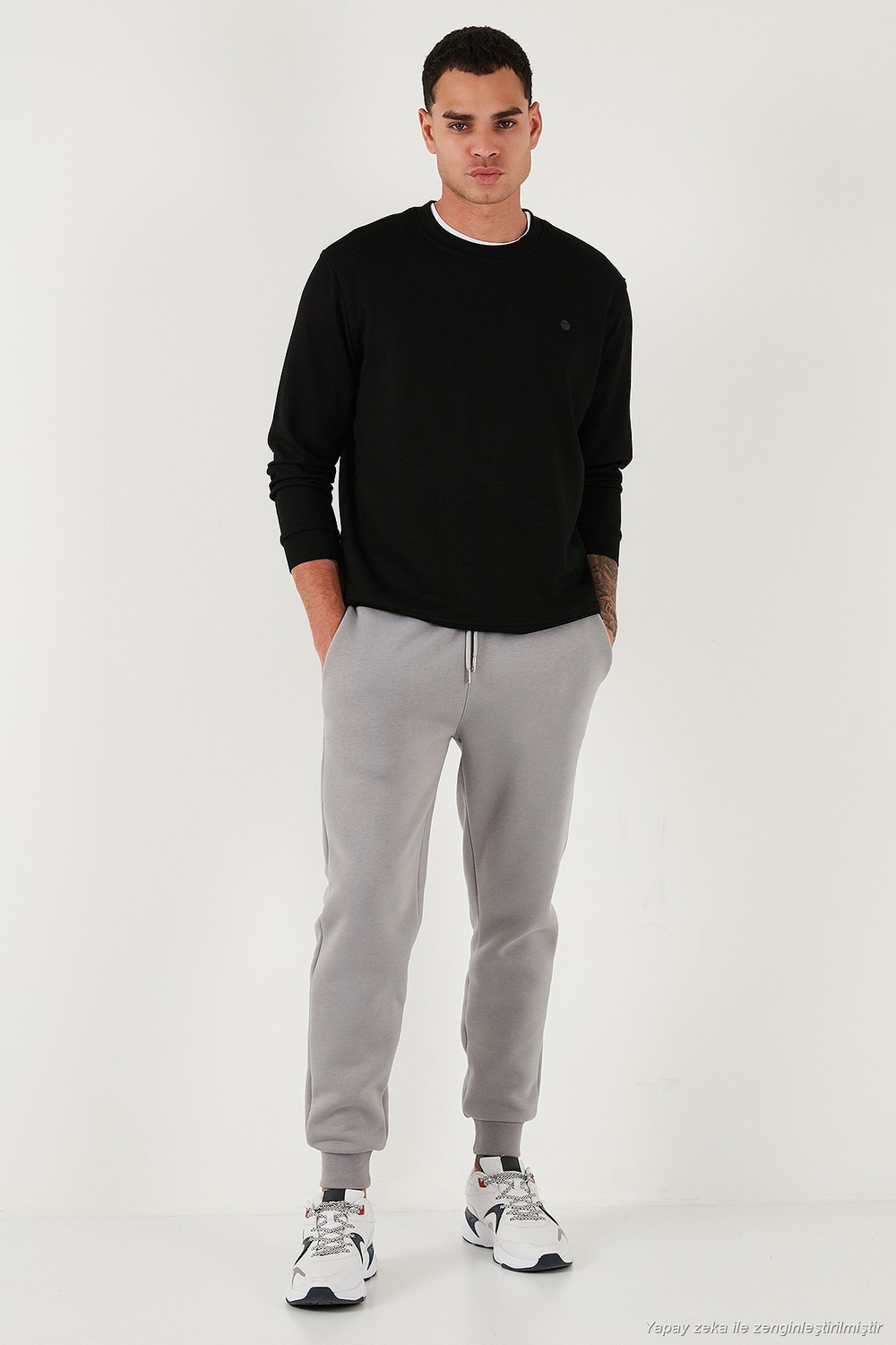 Pamuklu Regular Fit Normal Bel Cepli Erkek Eşofman Altı 5908060 GRİ