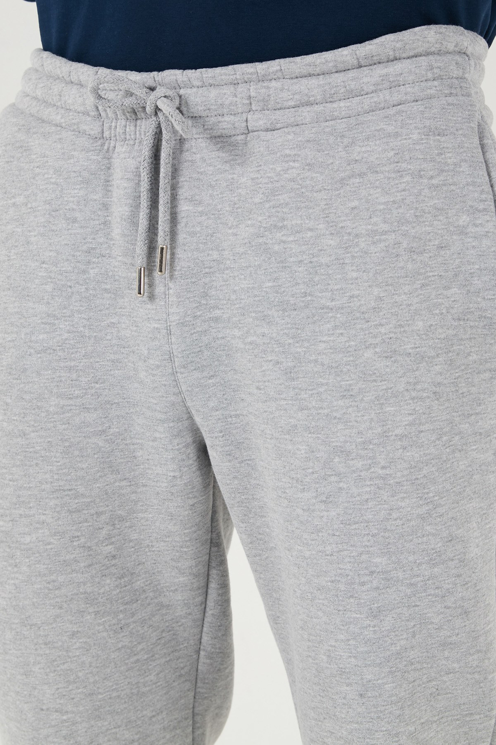 Pamuklu Regular Fit Normal Bel Cepli Erkek Eşofman Altı 5908060 GRİ MELANJ