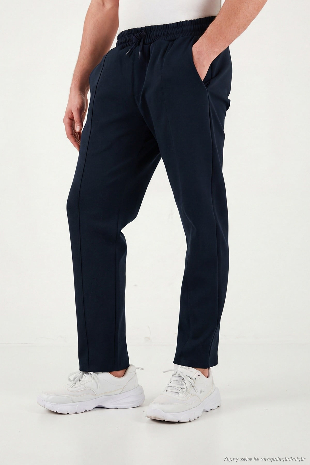 Pamuklu Regular Fit Normal Bel Daralan Paça Çimalı Erkek Pantolon 5908088 LACİVERT