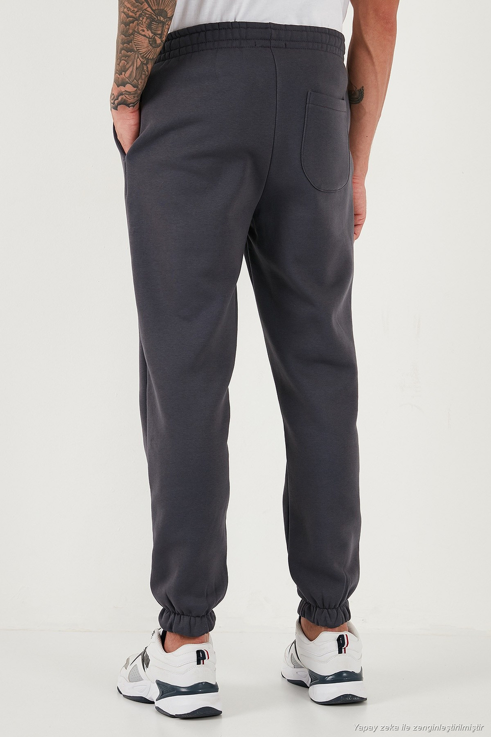 Pamuklu Regular Fit Normal Bel Lastikli Paça Cepli Erkek Eşofman Altı 59080153W4 ANTRASİT