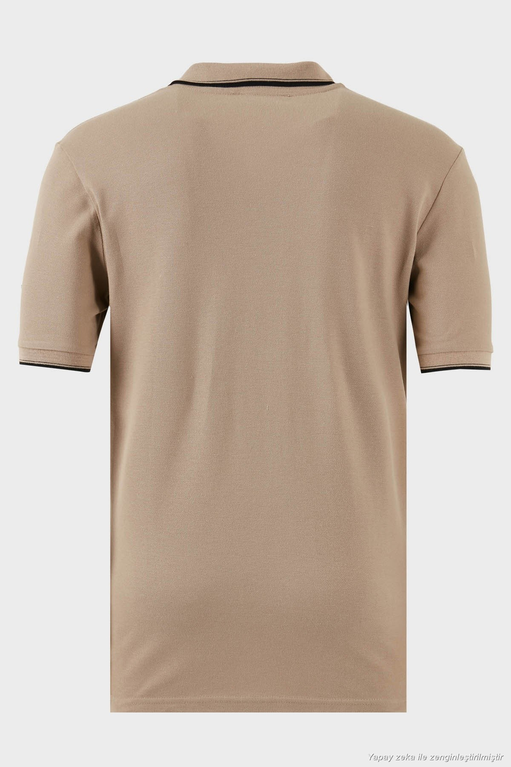 Pamuklu Regular Fit Şerit Detaylı 3lü Paket Erkek Polo Yaka T Shirt 5902964S3 Siyah-Vizon-Haki