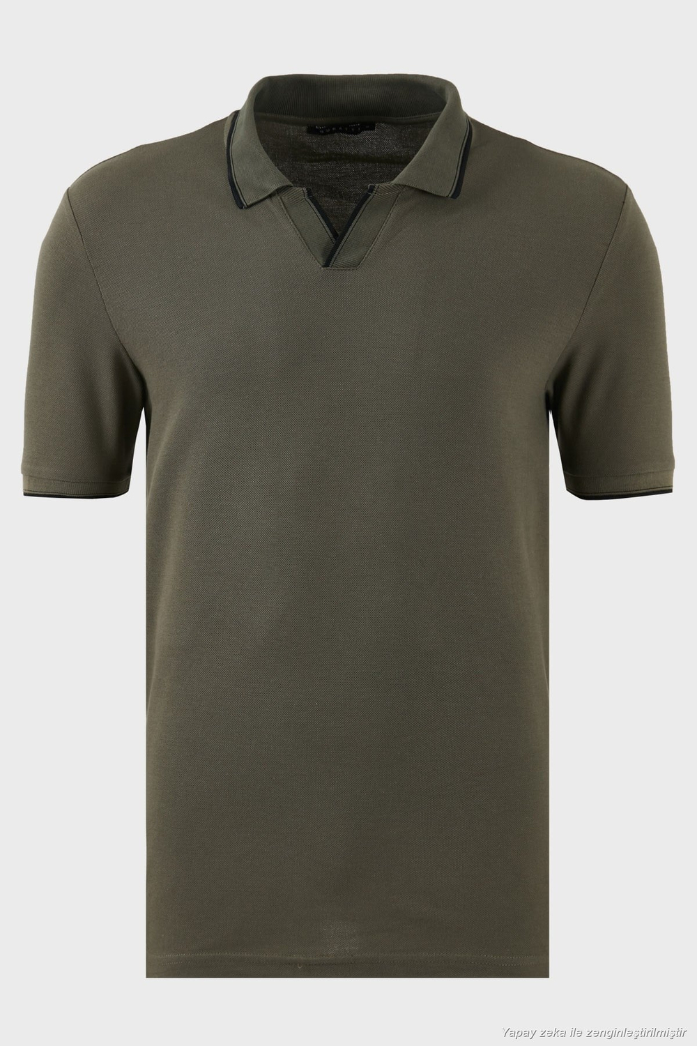 Pamuklu Regular Fit Şerit Detaylı 3lü Paket Erkek Polo Yaka T Shirt 5902964S3 Haki-Siyah-İndigo
