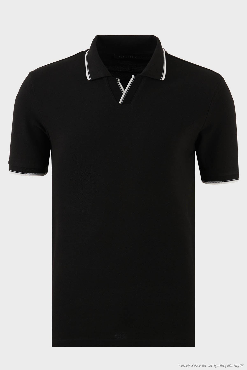 Pamuklu Regular Fit Şerit Detaylı 3lü Paket Erkek Polo Yaka T Shirt 5902964S3 Vizon-Siyah-İndigo