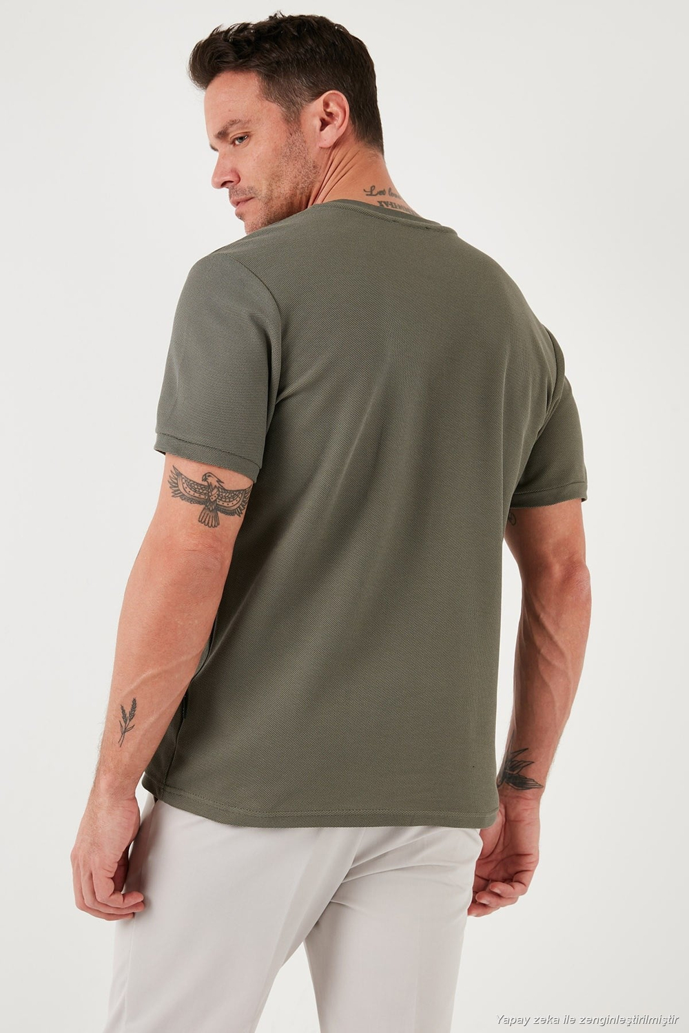 Pamuklu Regular Fit Yarım Fermuarlı Kolej Yaka 3lü Paket Erkek T Shirt 5902653S3 SİYAH-BEYAZ-HAKİ