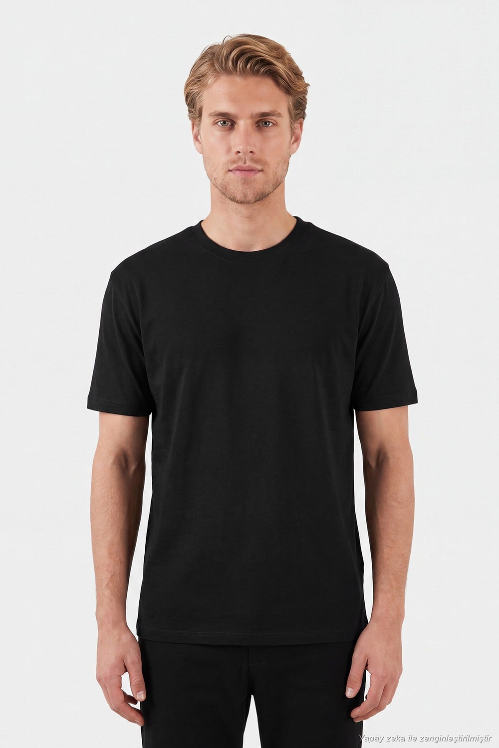 Pamuklu Relaxed Fit Bisiklet Yaka Basic Erkek T Shirt 5905884 SİYAH