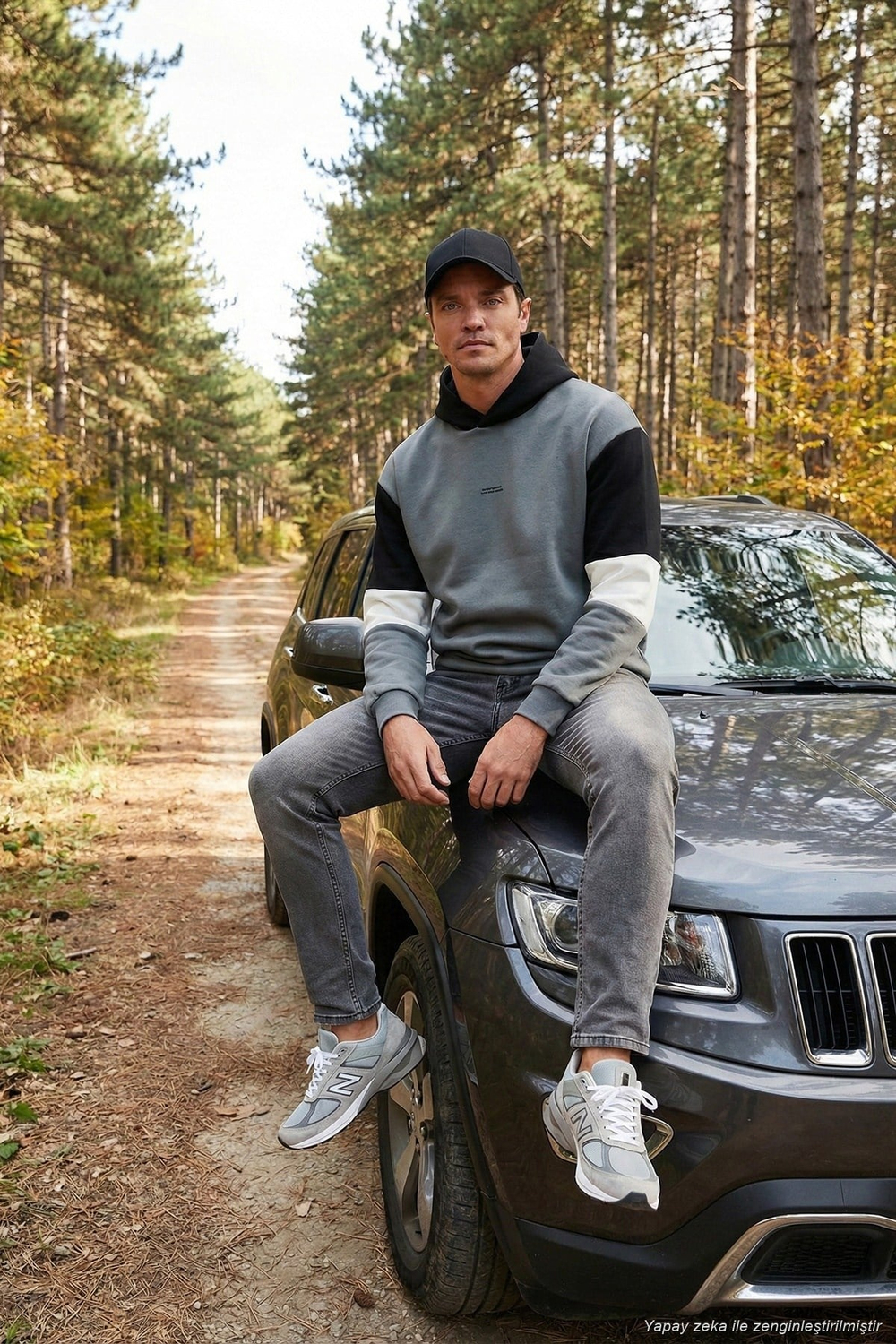 Pamuklu Relaxed Fit Kapüşonlu İçi Tüylü Yumuşak Şardonlu Erkek Sweat 5905299 AÇIK HAKİ