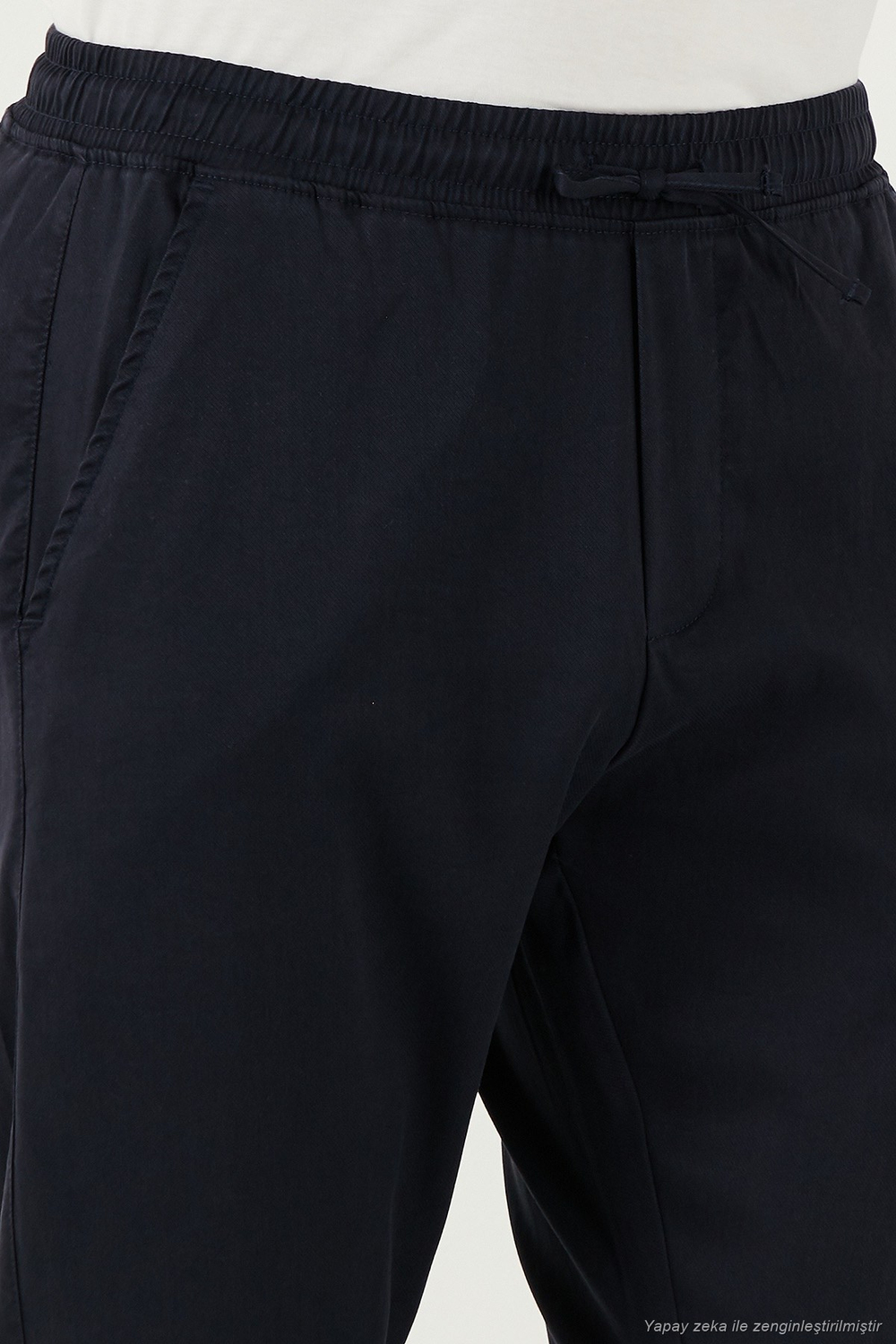 Pamuklu Slim Fit Lastikli Bel Boru Paça Erkek Pantolon 5545S87JMILANO KOYU LACİVERT