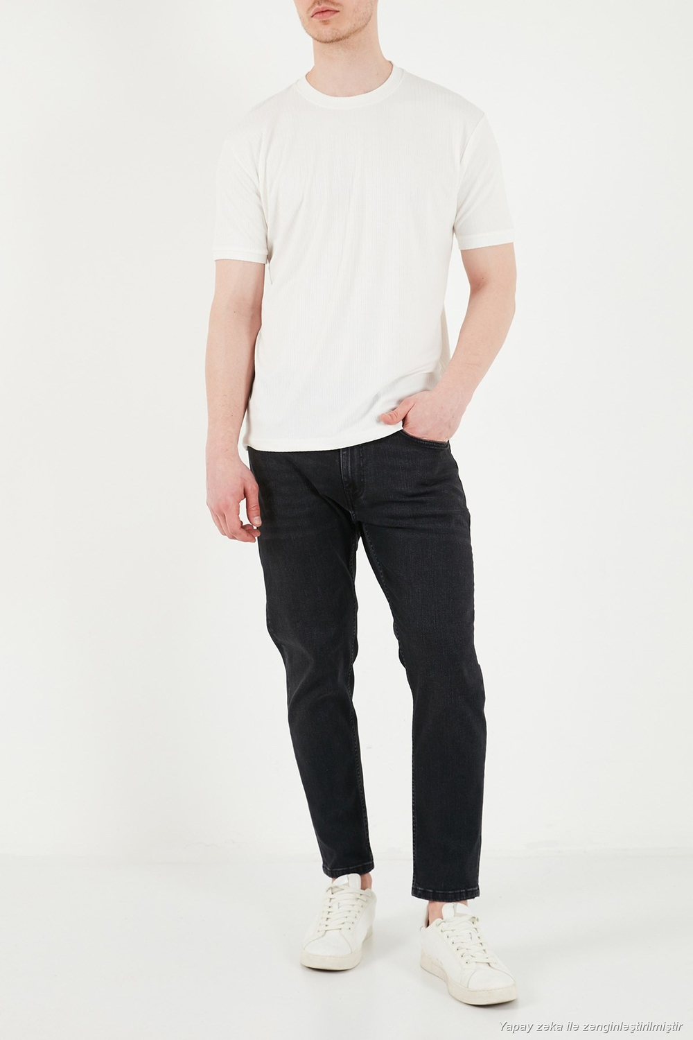 Pamuklu Slim Fit Normal Bel Jeans Erkek Kot Pantolon 5901C83MILANO SİYAH