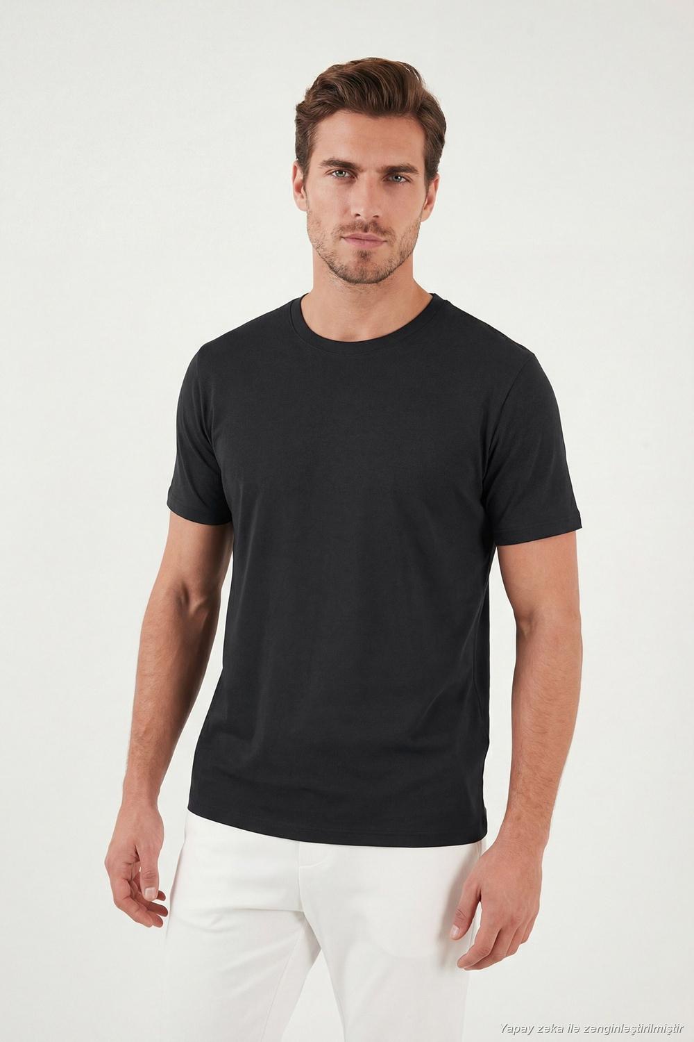 Regular Fit Bisiklet Yaka Erkek T Shirt 5902985 ANTRASİT