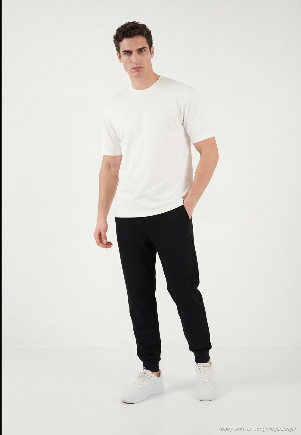 Regular Fit Bisiklet Yaka Erkek T Shirt 5904028 EKRU