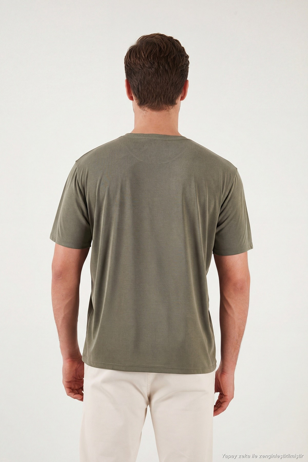 Regular Fit Bisiklet Yaka Erkek T Shirt 5902985 HAKİ