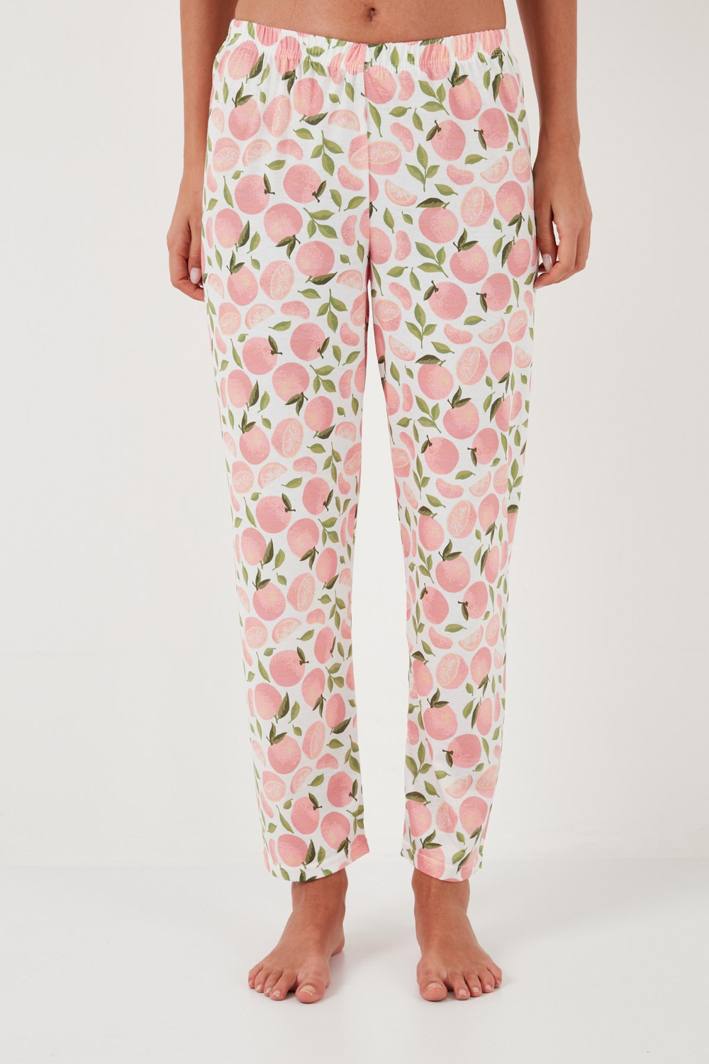 Regular Fit Bisiklet Yaka Kısa Kollu Kadın Pijama Takımı 65770105 SOMON