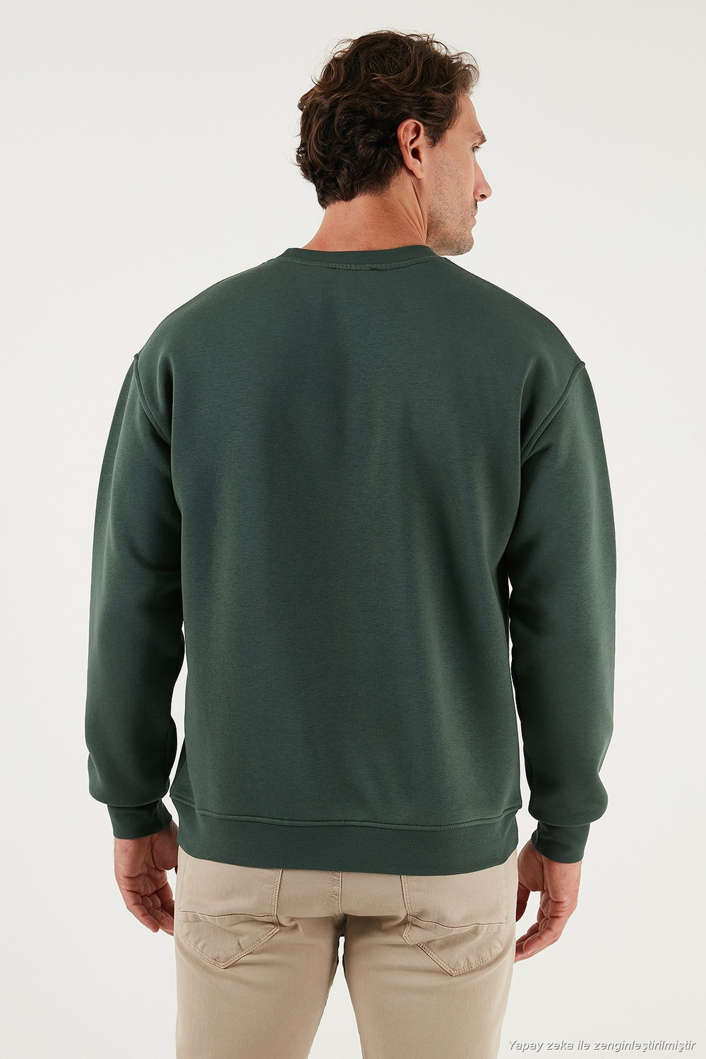 Regular Fit Bisiklet Yaka Şardonlu 2li Paket Erkek Sweat 5905255S2 Nefti-Nefti
