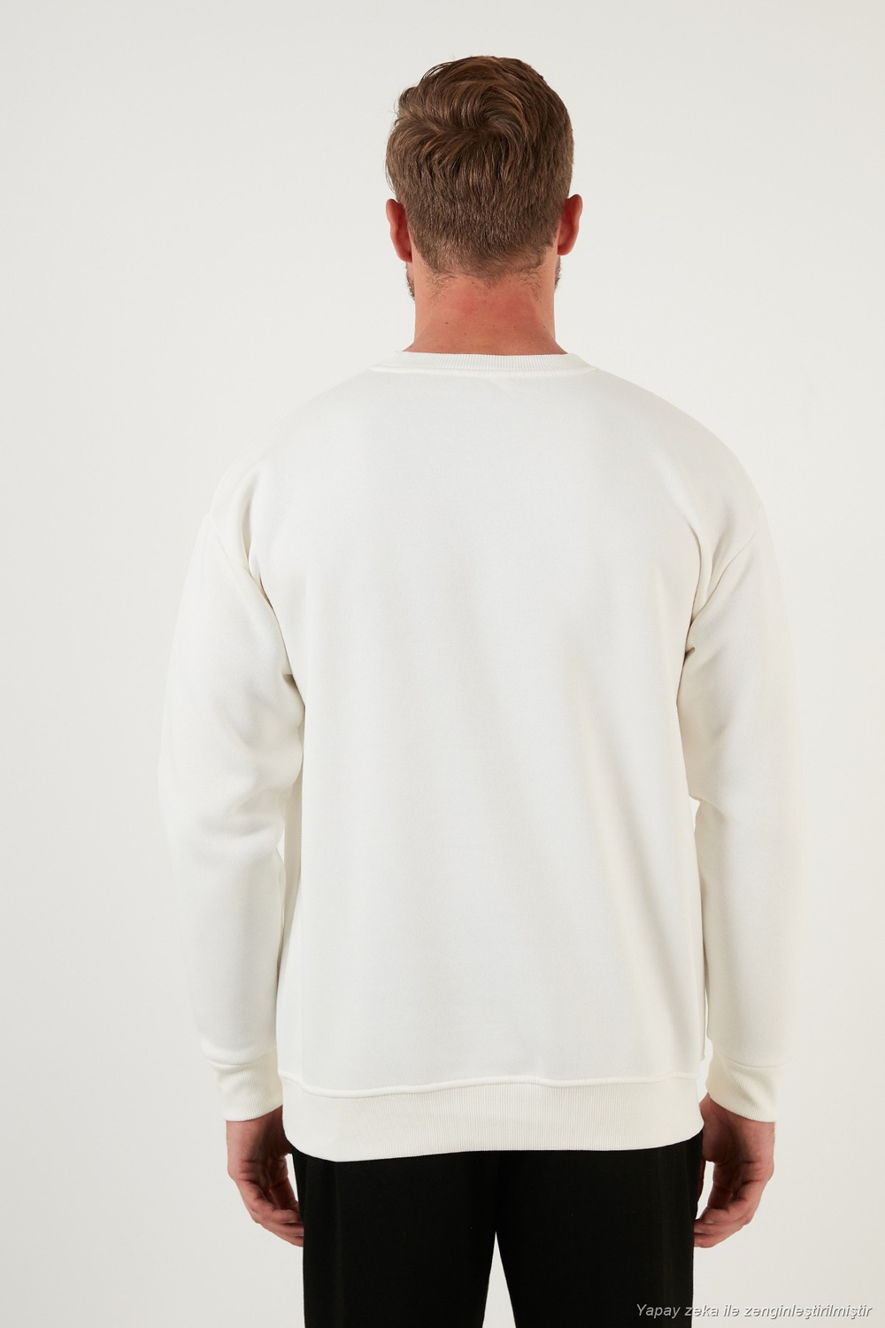 Regular Fit Bisiklet Yaka Şardonlu 2li Paket Erkek Sweat 5905255S2 EKRU-SİYAH