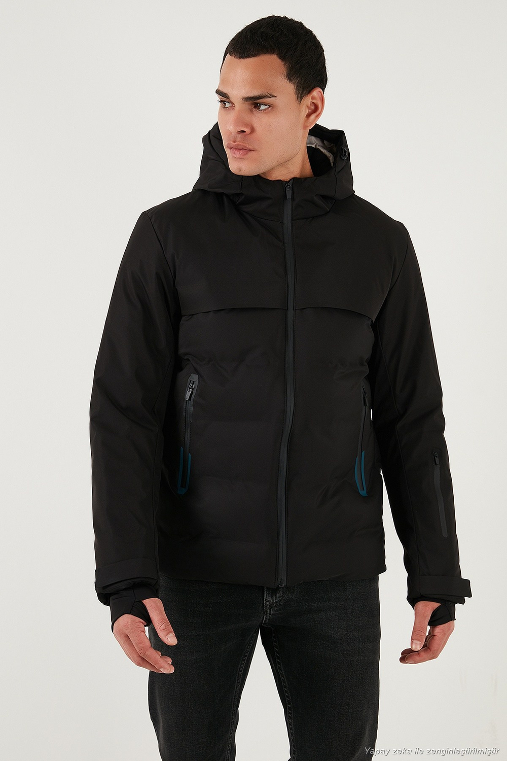 Regular Fit Kapüşonlu Kapitoneli Erkek Mont 497DEAN SİYAH