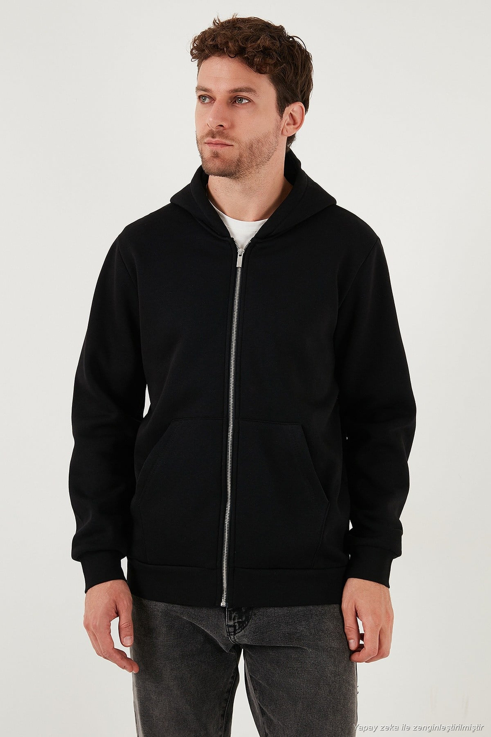 Regular Fit Kapüşonlu Kışlık 2li Paket Erkek Sweat 5905340S2 SİYAH-SİYAH