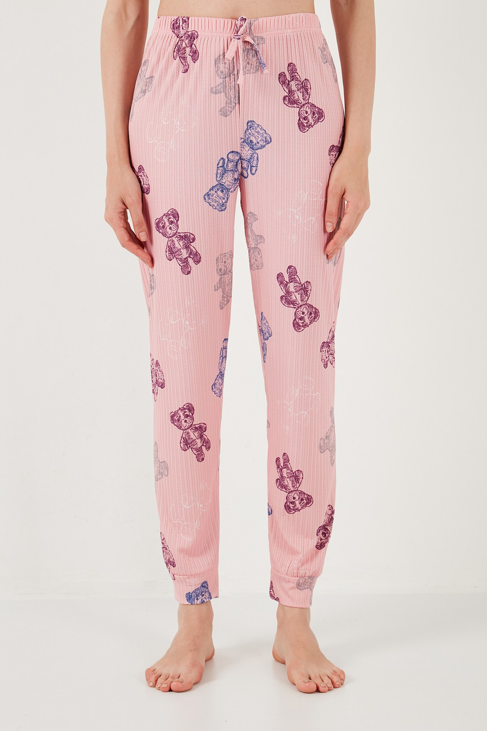 Regular Fit Kısa Kollu Kadın Pijama Takımı 65740104 PEMBE