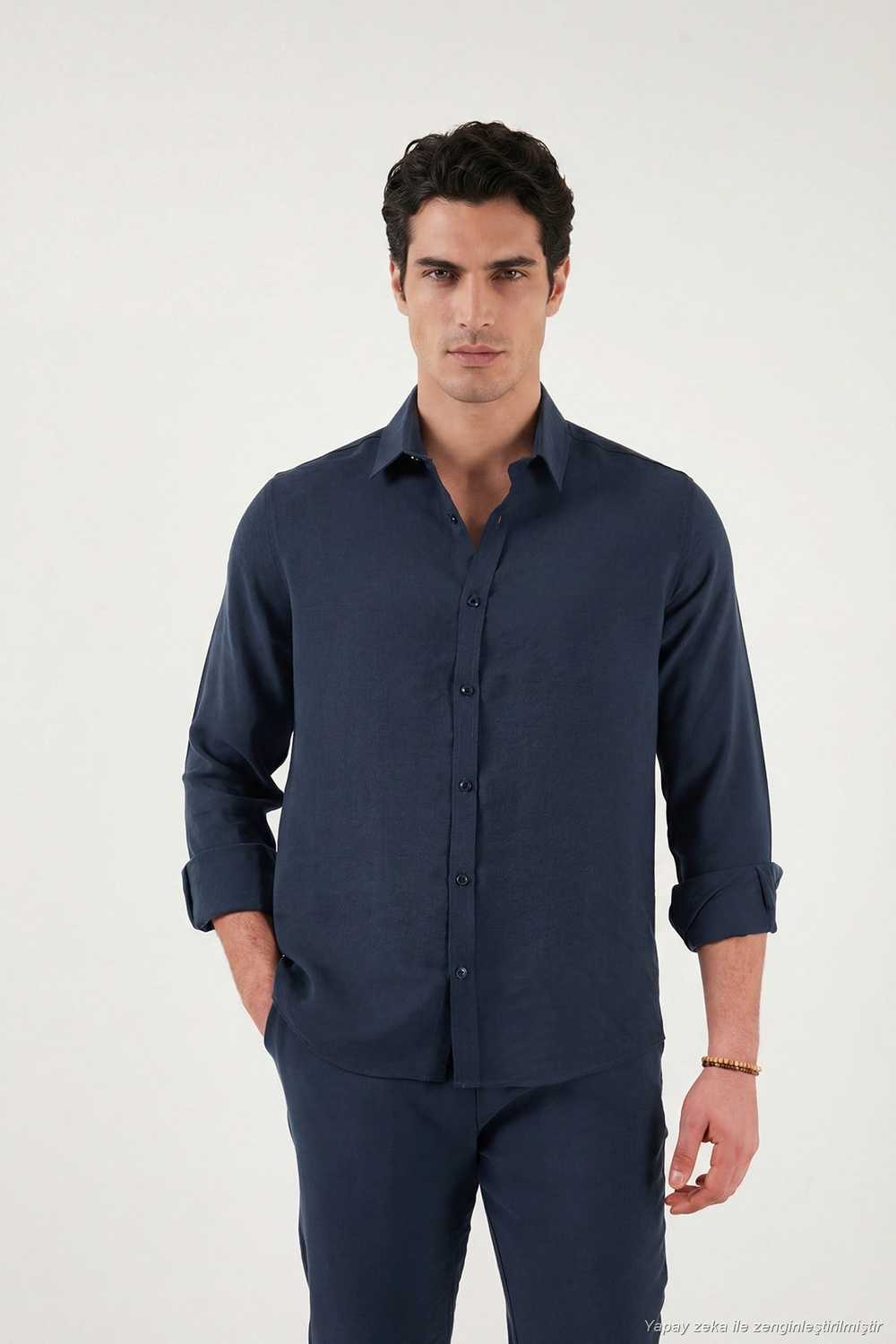 Regular Fit Klasik Yaka Uzun Kollu Erkek Gömlek CF26S121640 İNDİGO