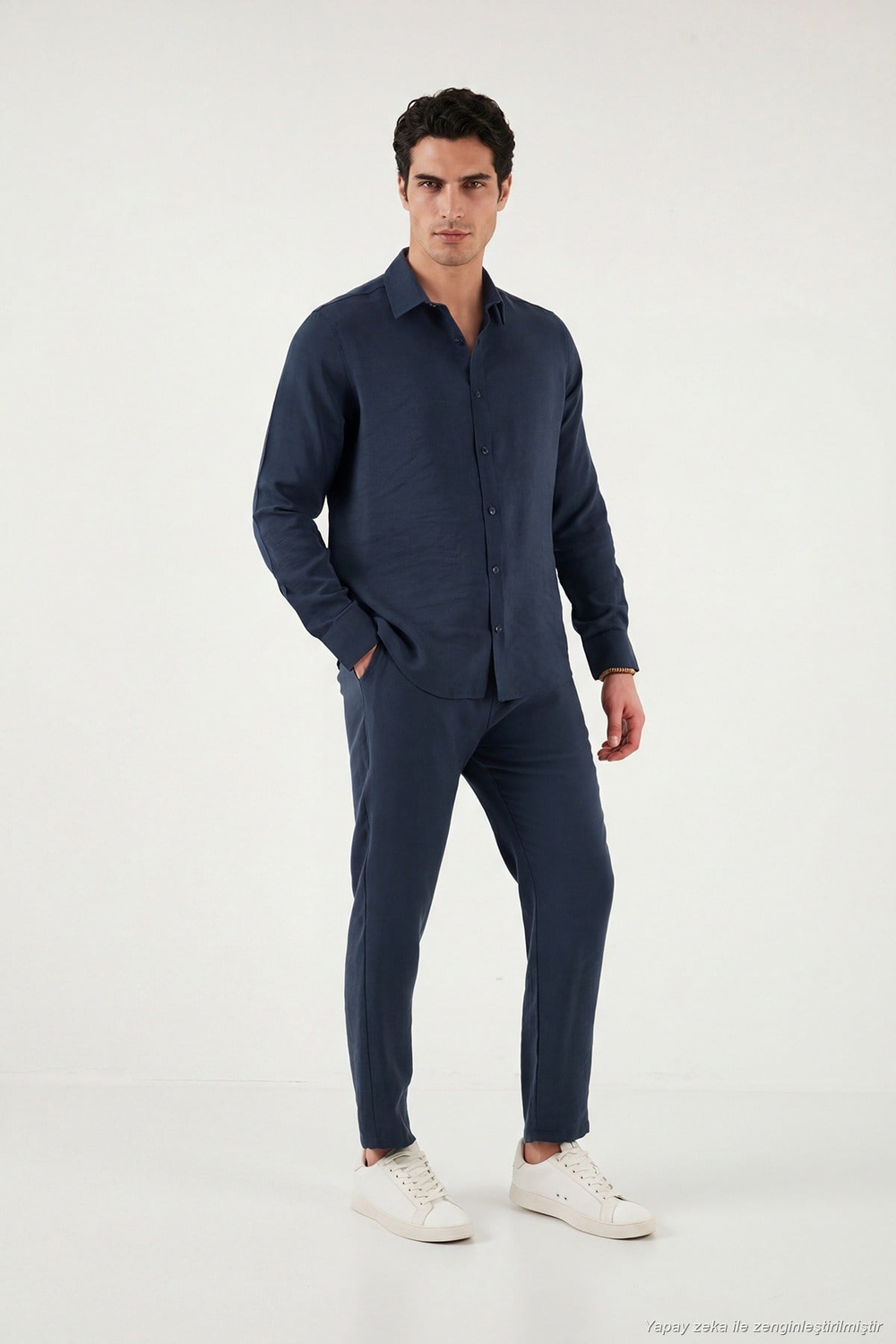 Regular Fit Klasik Yaka Uzun Kollu Erkek Gömlek CF26S121640 İNDİGO