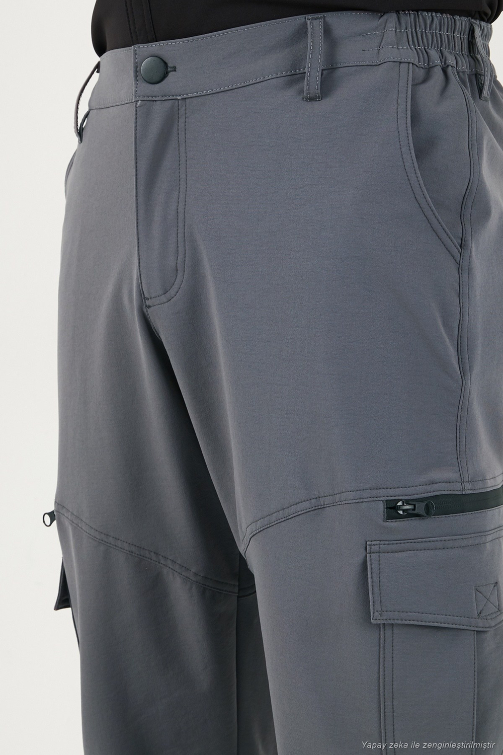 Regular Fit Normal Bel Cep Detaylı Trekking Kargo Erkek Pantolon 693150 FÜME