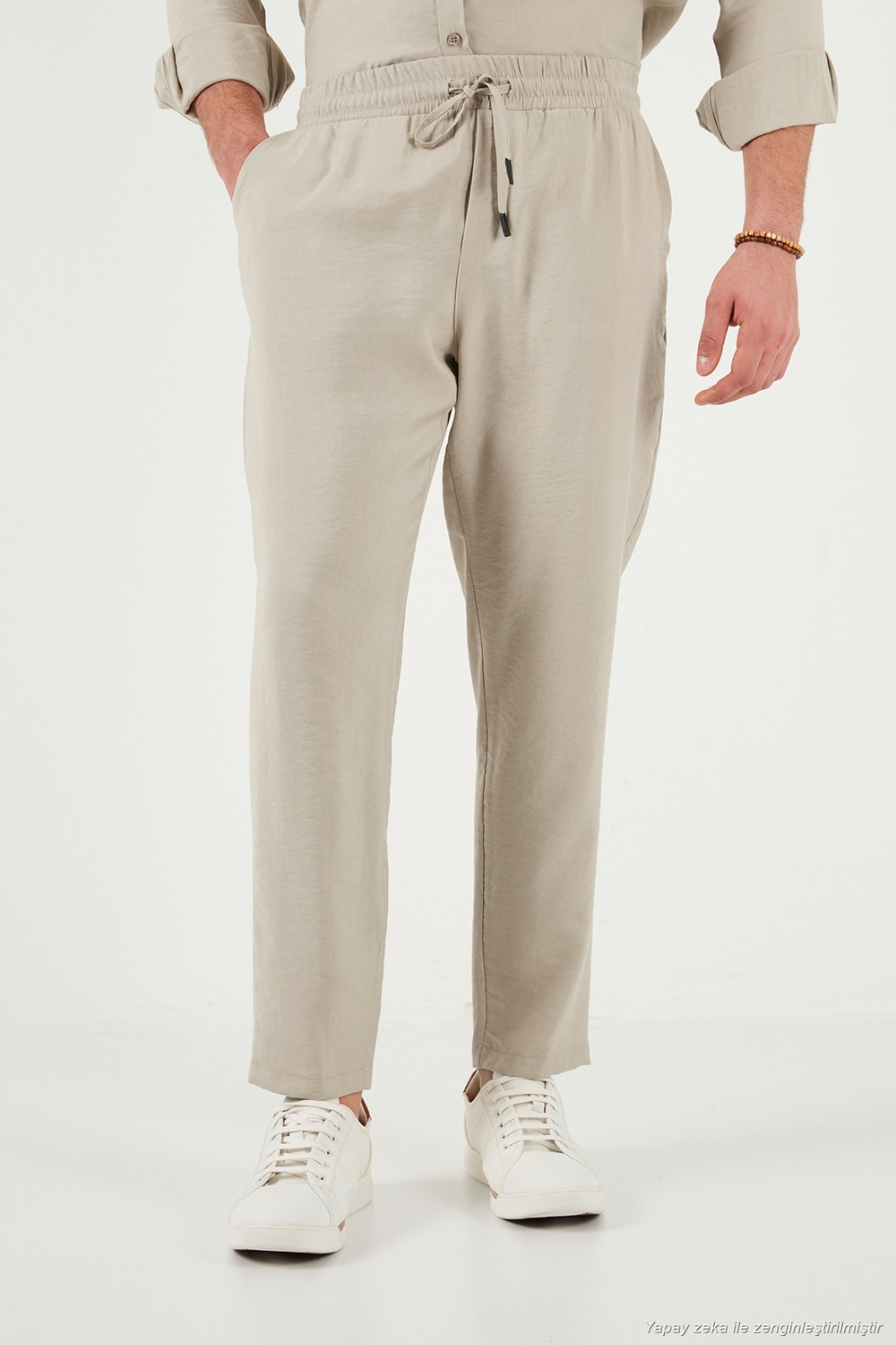 Regular Fit Normal Bel Düz Paça Erkek Pantolon CF26S611639 BEJ