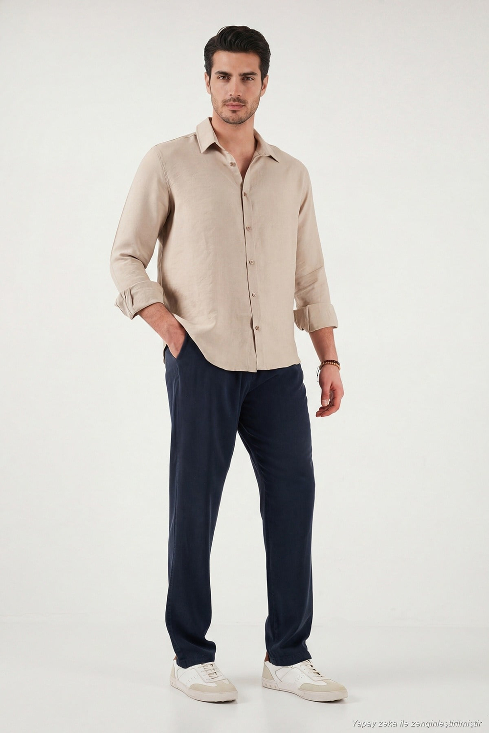 Regular Fit Normal Bel Düz Paça Erkek Pantolon 6689255 LACİVERT