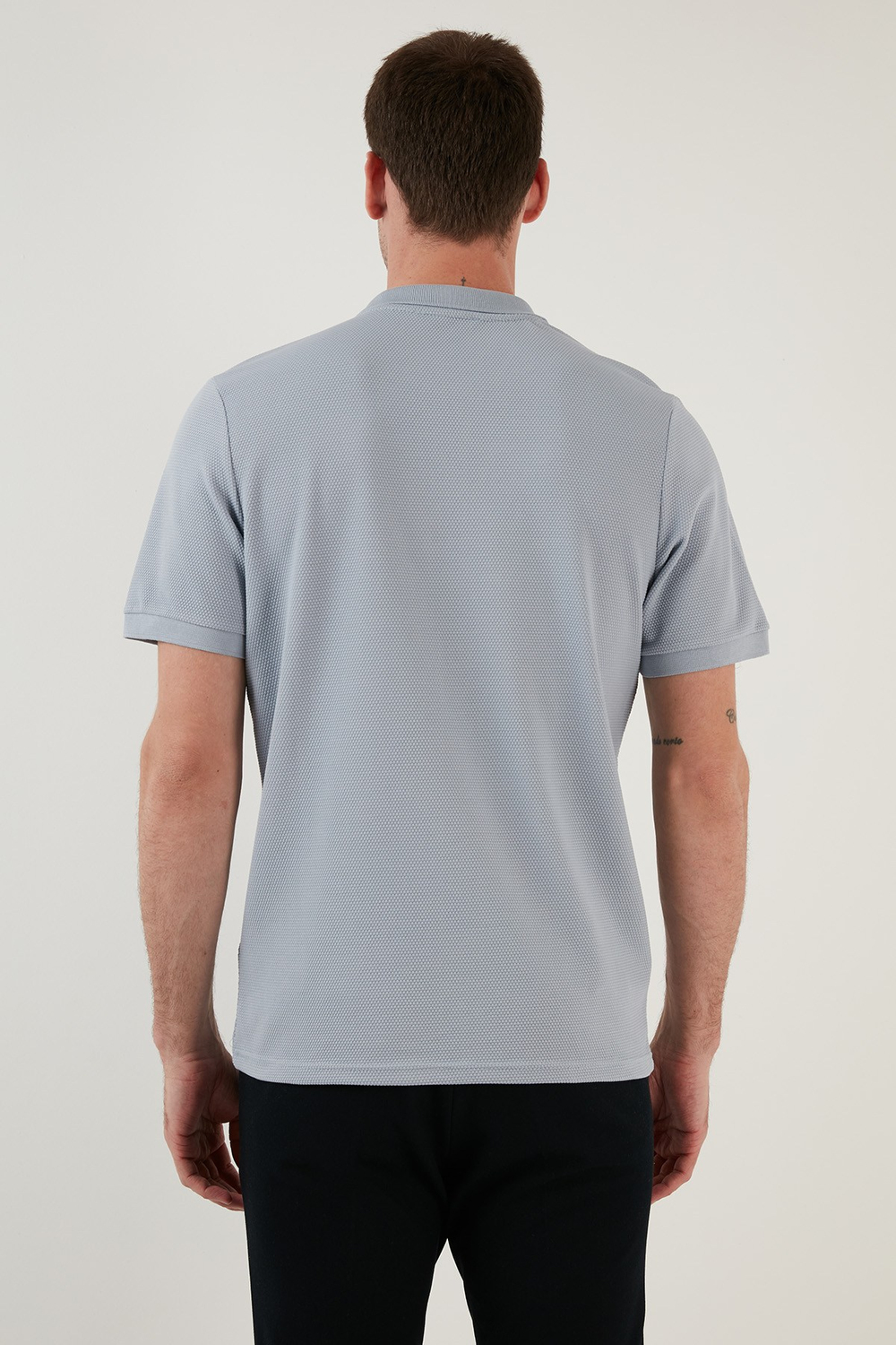 Regular Fit Pamuklu Düğmeli Erkek Polo Yaka T Shirt 5902326 AÇIK GRİ