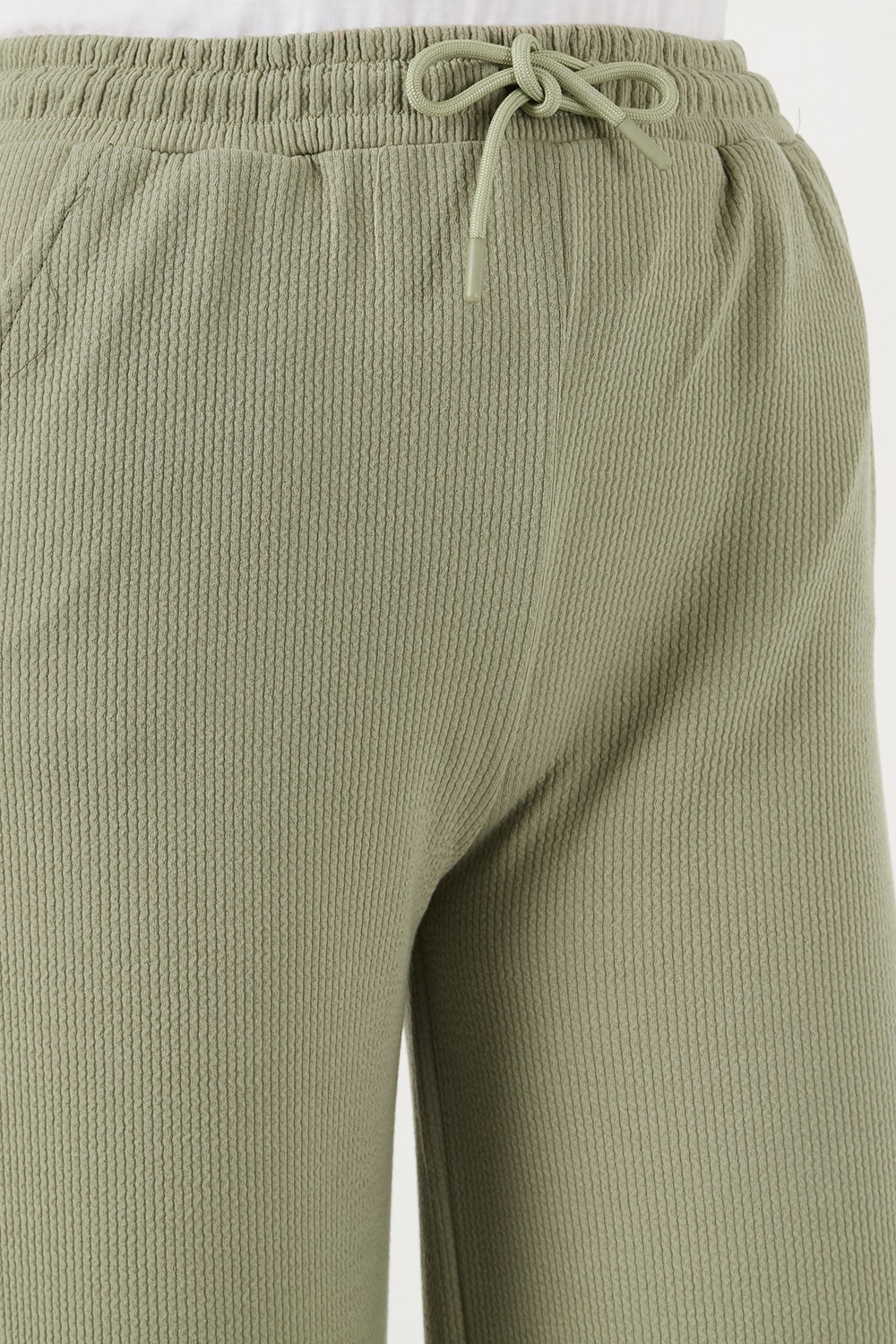 Regular Fit Yüksek Bel Geniş Paça Kadın Pantolon 5865882 Olive