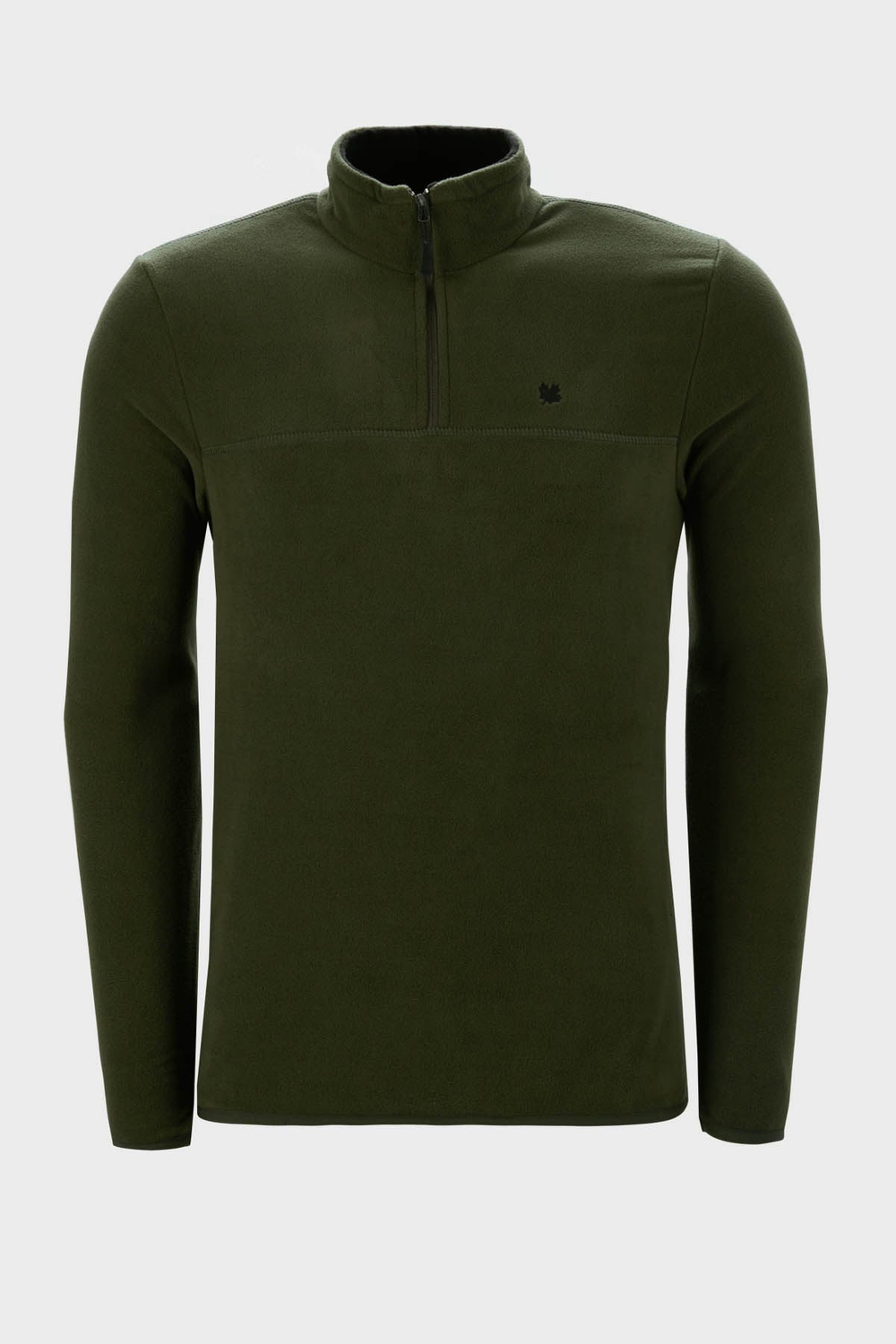 Slim Fit Anti-Pilling Tüylenme Yapmayan Bato Yaka Soğuk Geçirmez Şardonlu Erkek Polar 5906001 HAKİ