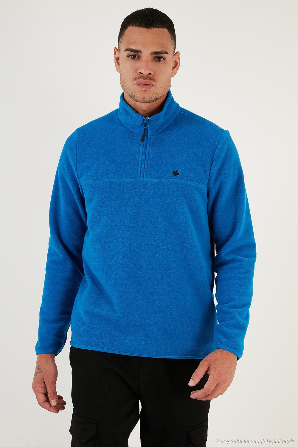 Slim Fit Anti-Pilling Tüylenme Yapmayan Şardonlu Soğuk Geçirmez  2li Paket Erkek Polar 5906001S2 Haki-Saks